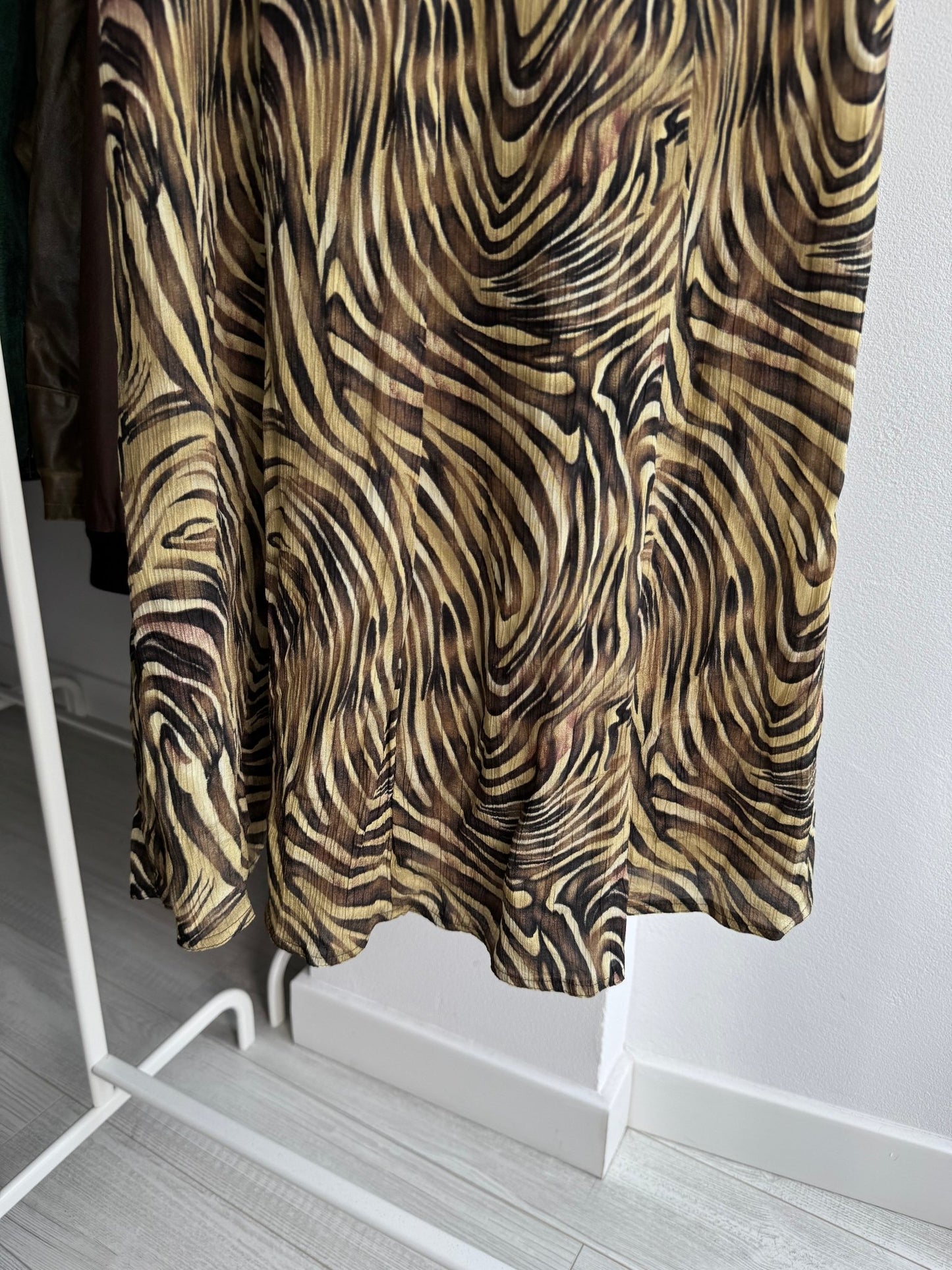 🐆 Fustă Y2K Animal Printed – 100% Vâscoză – S (EU 36) - anbracaminte