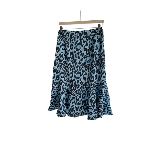 🐆 Fustă Y2K cu Animal Print Albastru – S (36) - anbracaminte