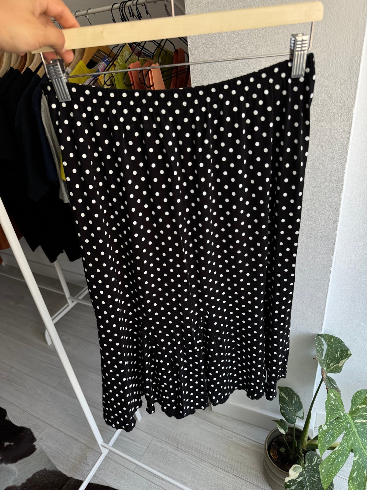 ☀️ Fustă Y2K cu Print Polka Dot și Fundiță – L Damă - anbracaminte