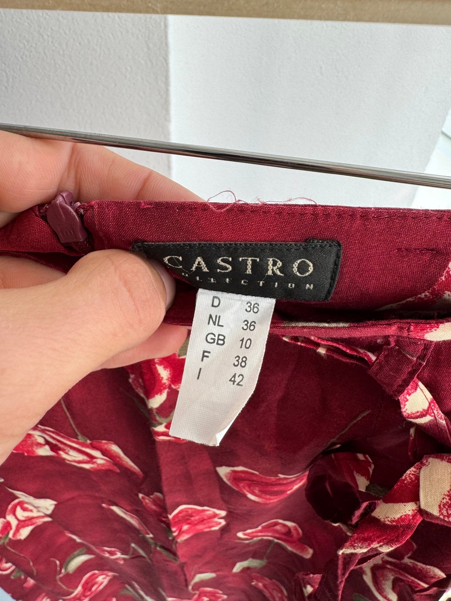 🌹 Fustă Y2K cu Print Trandafiri – S (36) - anbracaminte