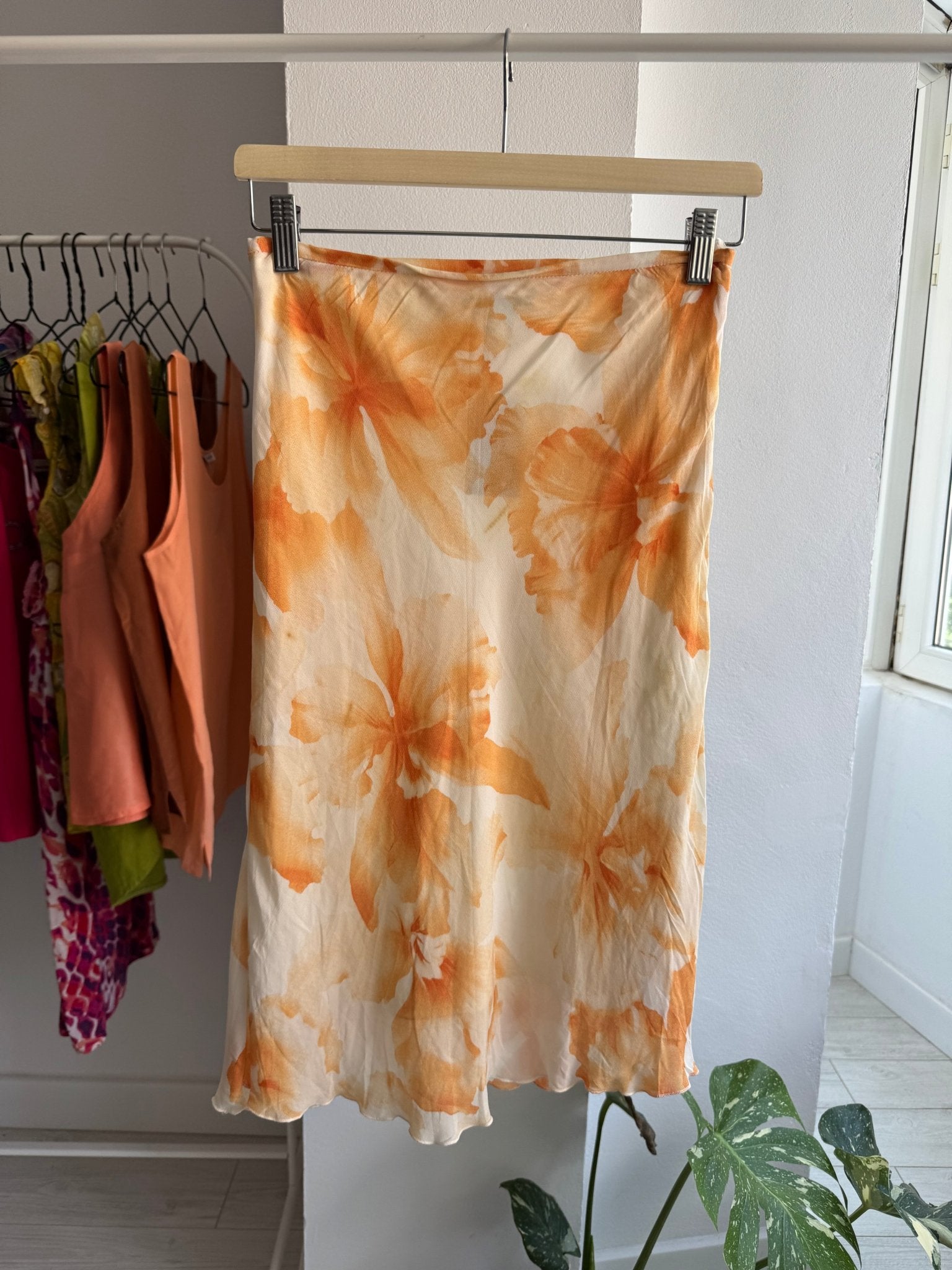 ☀️ Fustă Y2K Floral Printed Mesh – EU 34 (XS Damă) - anbracaminte