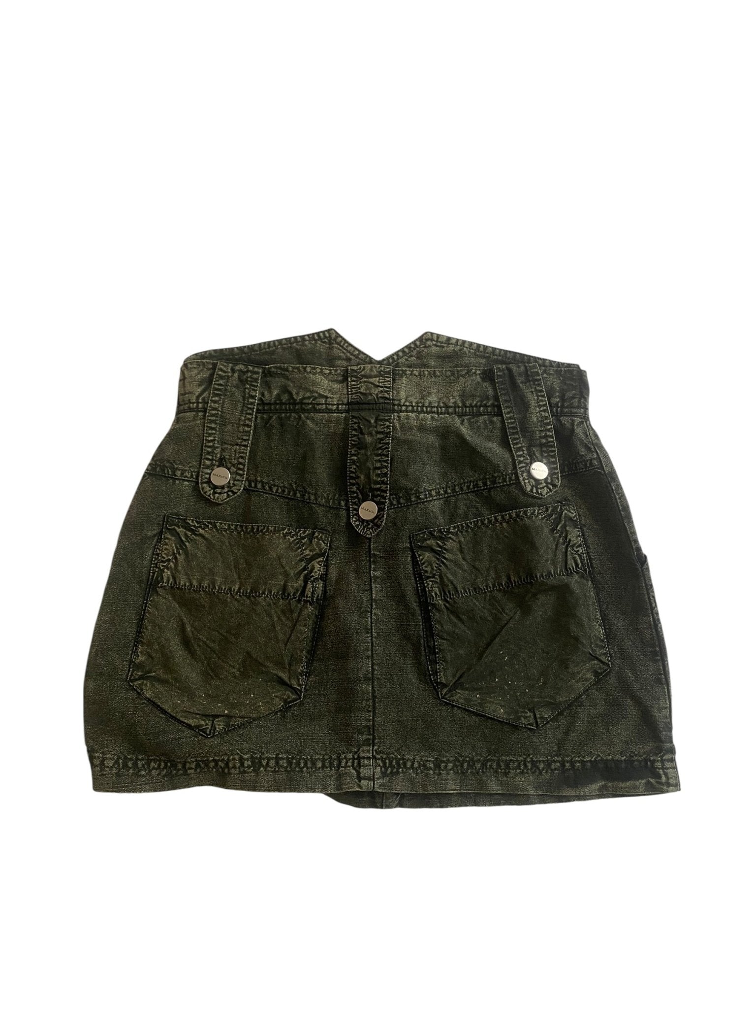 Fustă Y2K Max & Co din Bumbac și In – Verde Închis Washed – Mărime XS 🌿👗 - anbracaminte