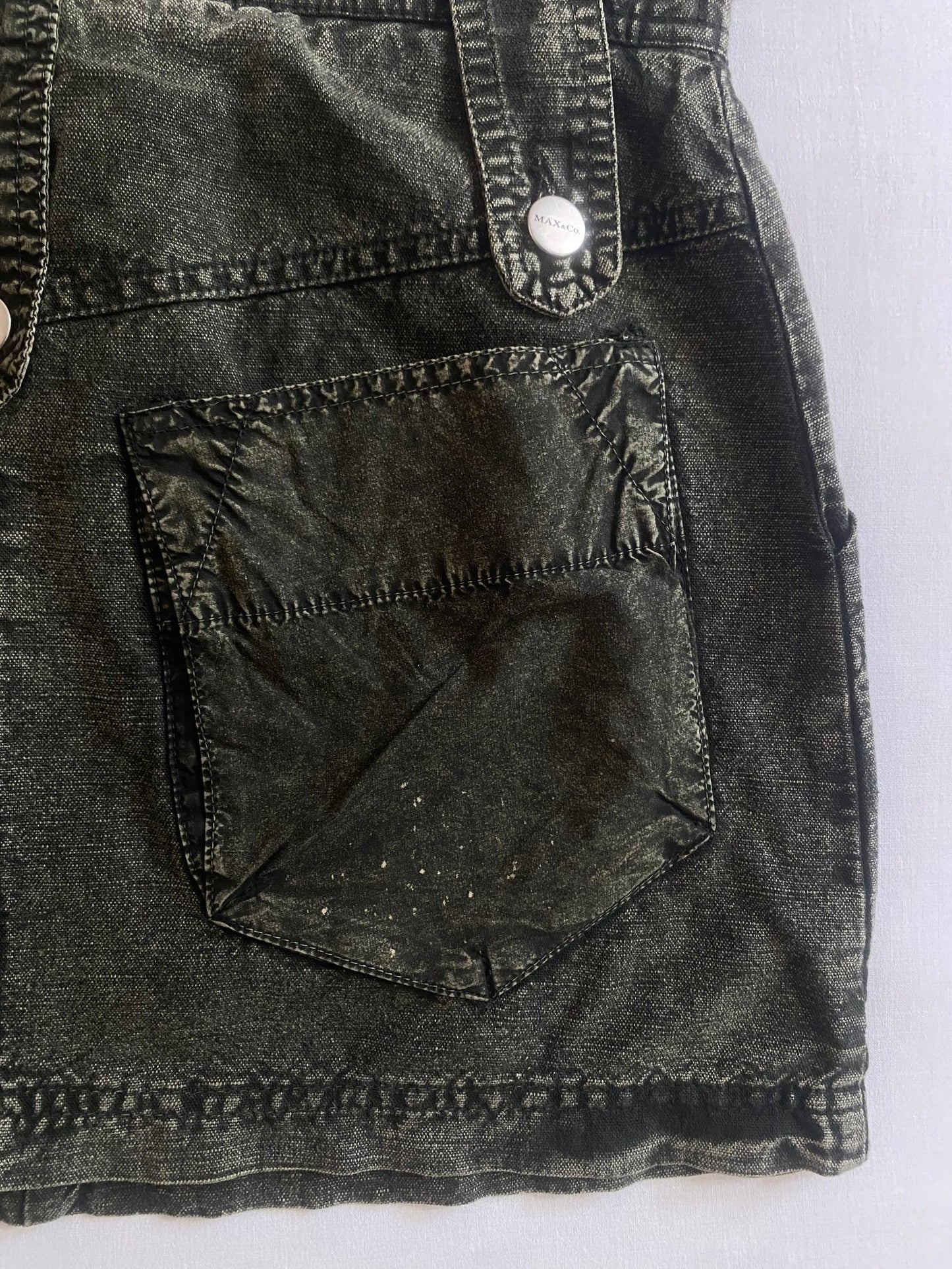 Fustă Y2K Max & Co din Bumbac și In – Verde Închis Washed – Mărime XS 🌿👗 - anbracaminte