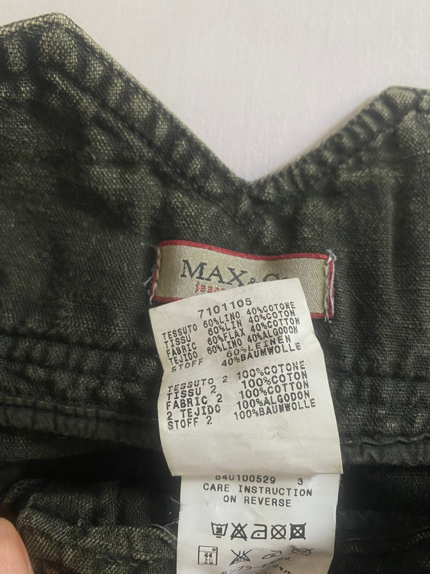 Fustă Y2K Max & Co din Bumbac și In – Verde Închis Washed – Mărime XS 🌿👗 - anbracaminte
