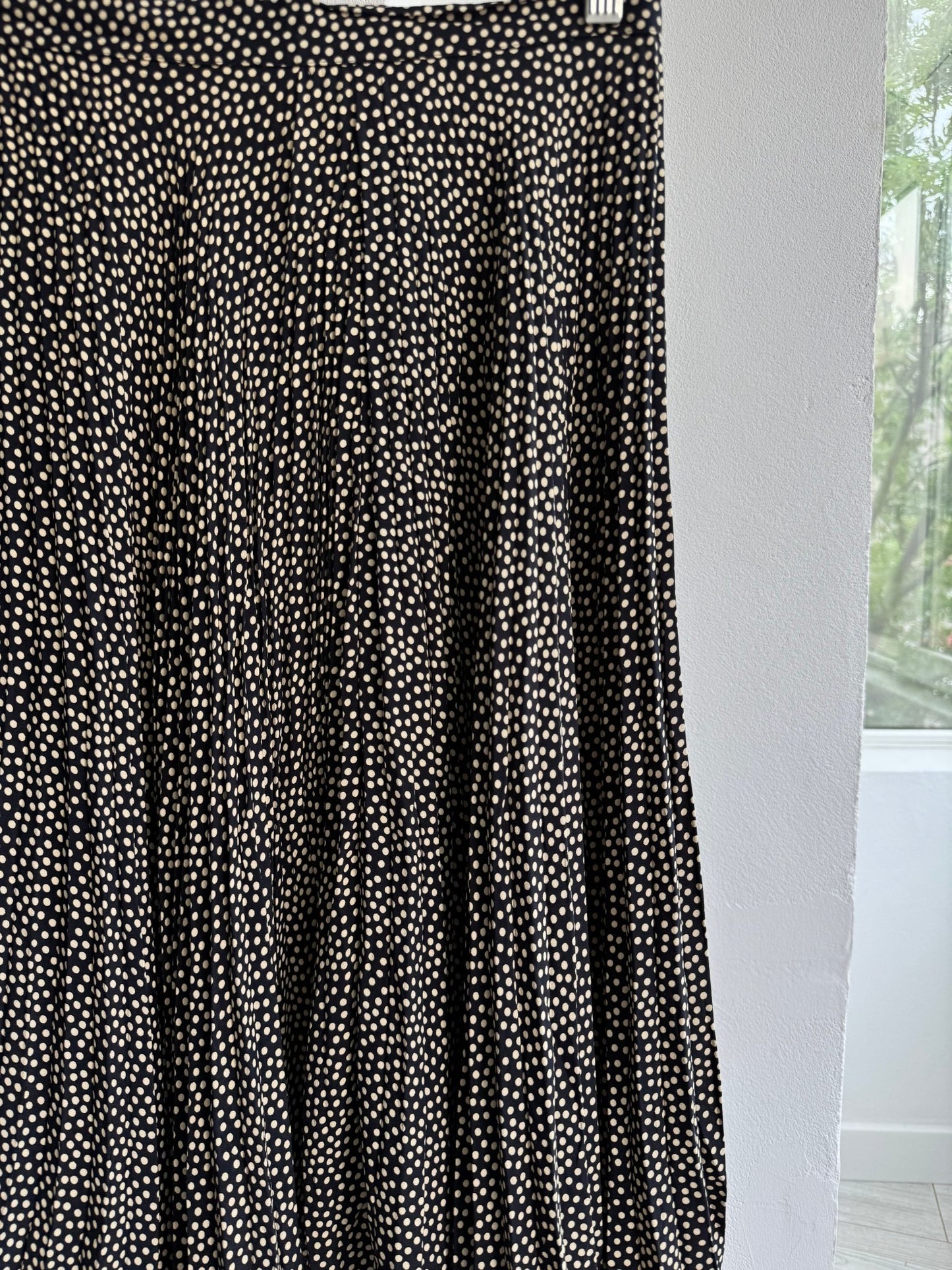 ⛵️ Fustă Y2K Navy Polka Dot Silk Blend – IT 44 (M) – Made in Italy - anbracaminte