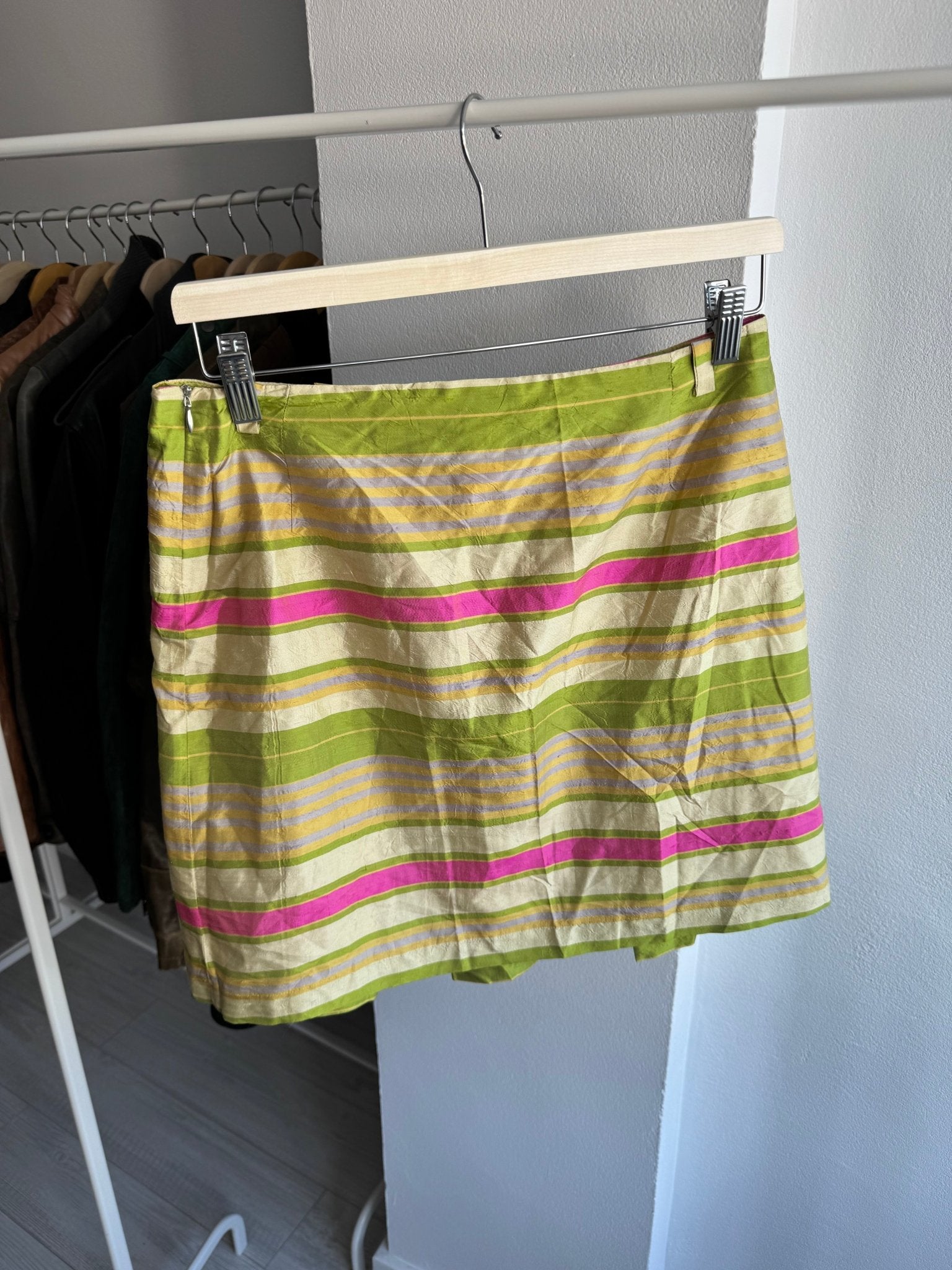 ☀️ Fustă Y2K Printed Mini din Mătase – IT 42 (S Damă) – Made in Italy - anbracaminte