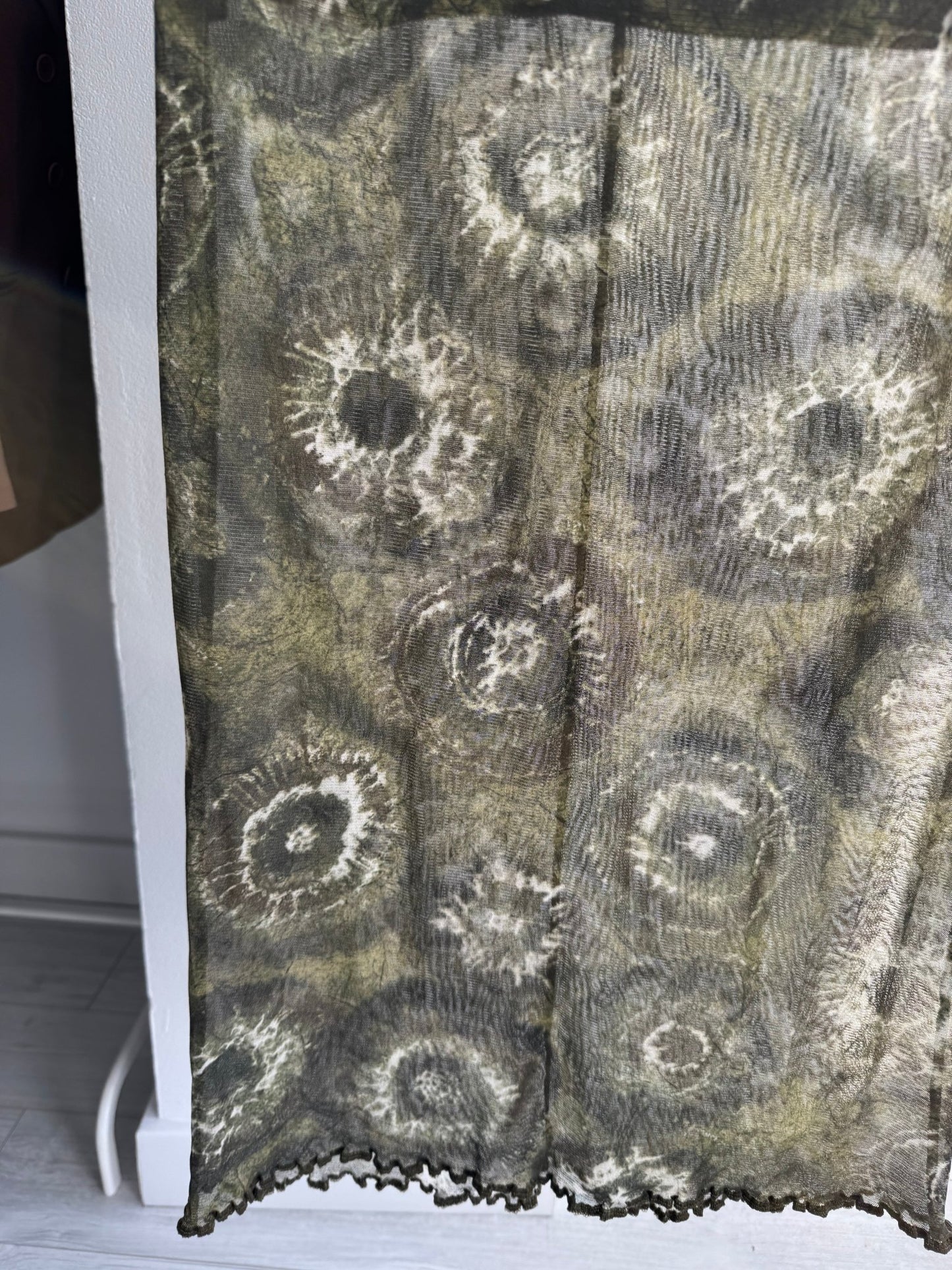 💚 Fustă Y2K Verde cu Print – Made in UK – M - anbracaminte