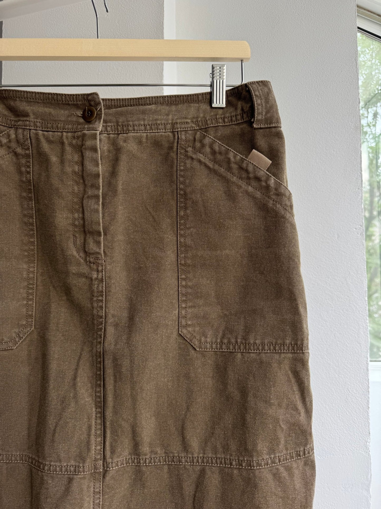 🪖 Fustă Y2K Weekend Max Mara Military Inspired – Heavy Cotton – IT 40 (L) - anbracaminte