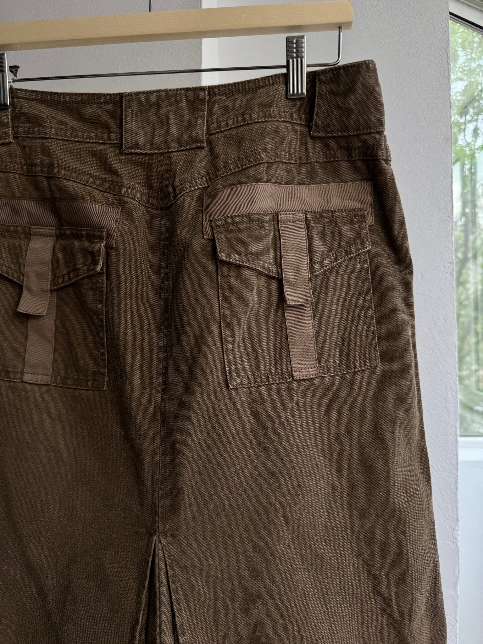 🪖 Fustă Y2K Weekend Max Mara Military Inspired – Heavy Cotton – IT 40 (L) - anbracaminte