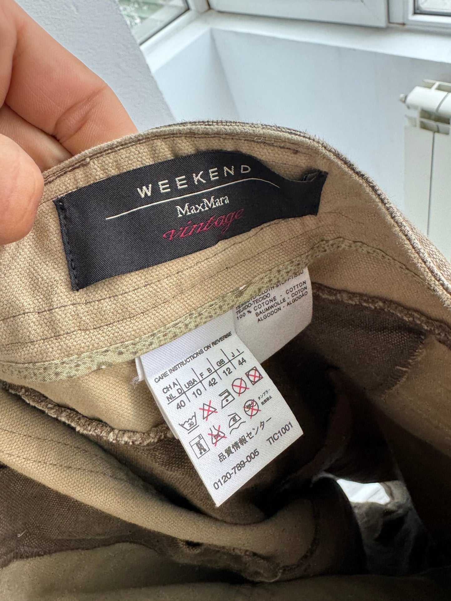🪖 Fustă Y2K Weekend Max Mara Military Inspired – Heavy Cotton – IT 40 (L) - anbracaminte