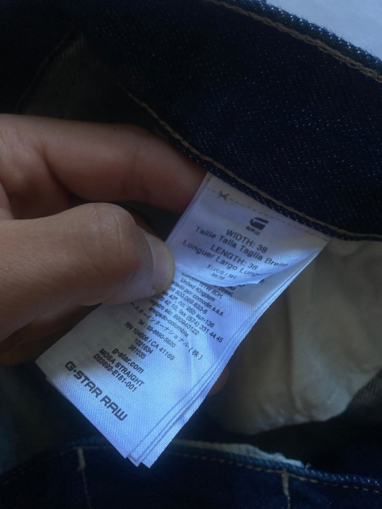 G Star Raw Selvedge Denim Mosa Straight Fit Jeans - anbracaminte
