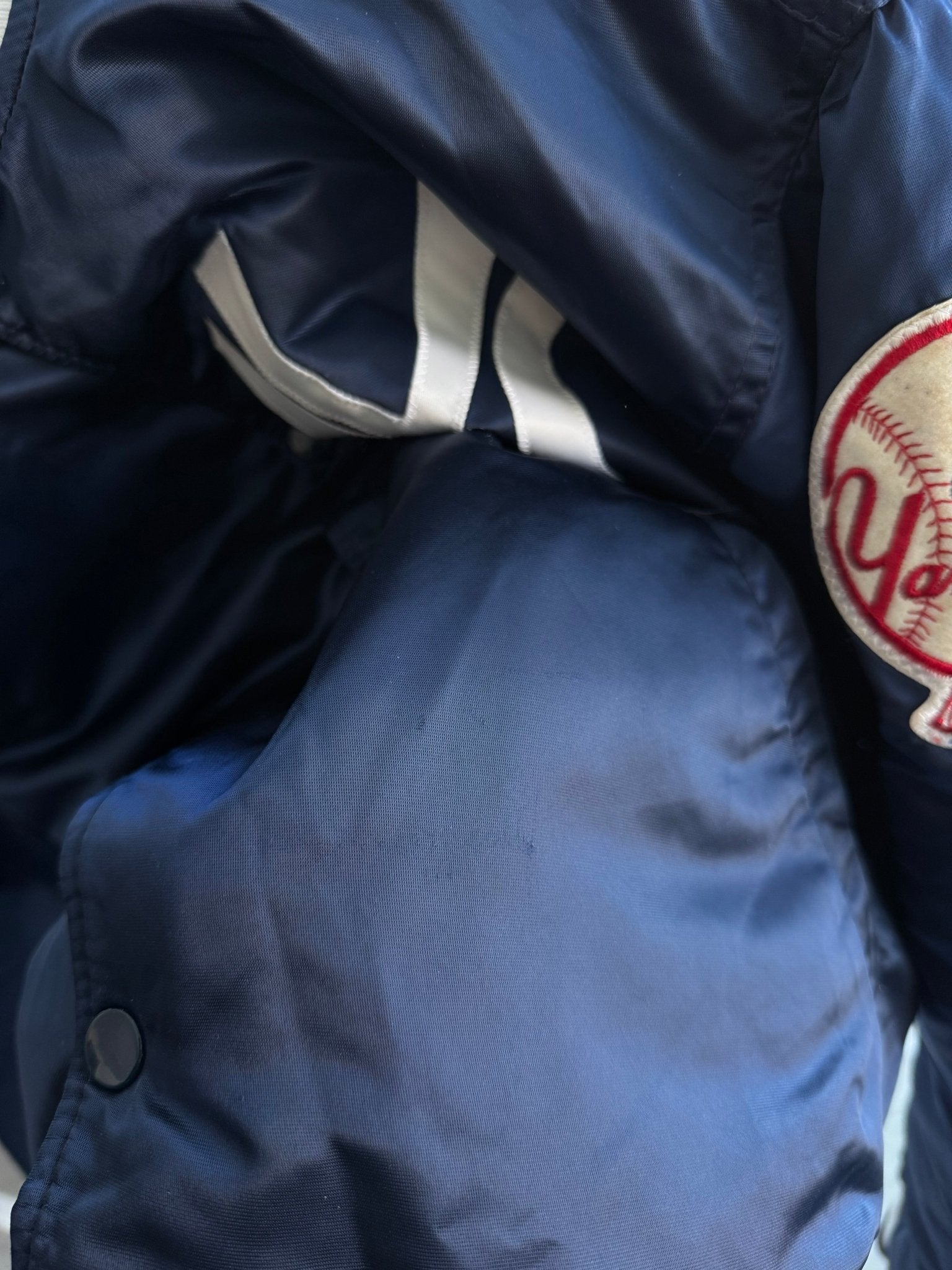 ⚾ Geacă 80’s New York Yankees Starter Satin Jacket – L – Made in USA - anbracaminte