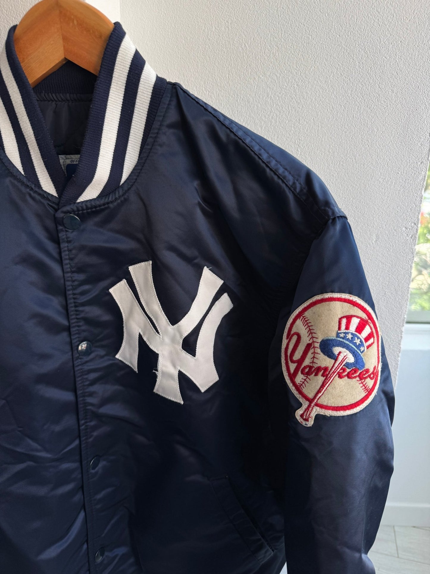 ⚾ Geacă 80’s New York Yankees Starter Satin Jacket – L – Made in USA - anbracaminte