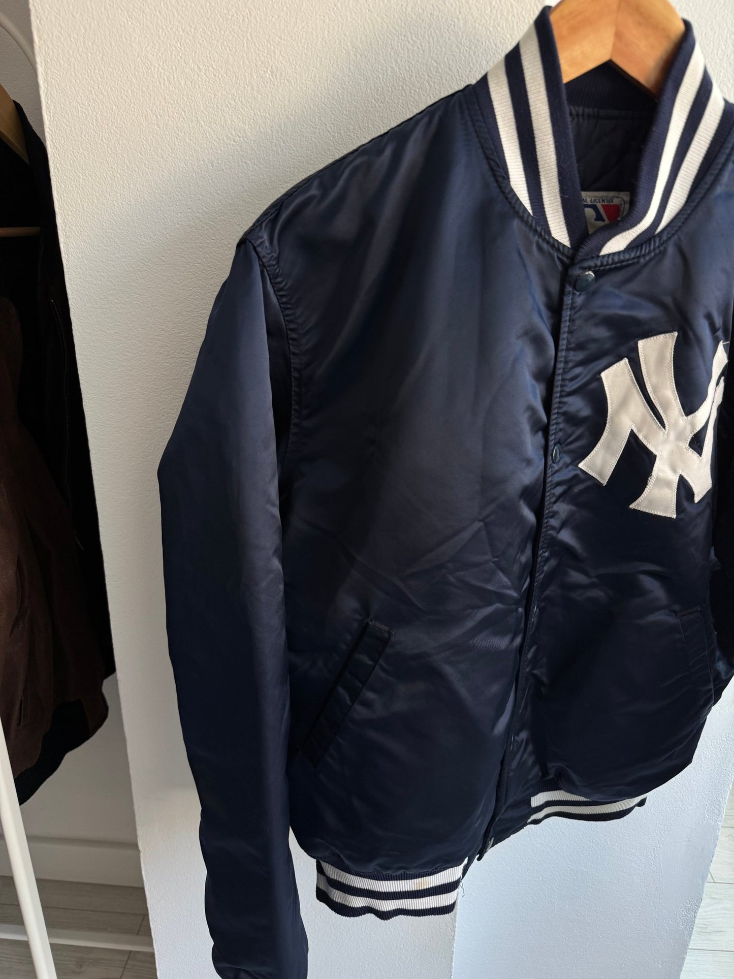 ⚾ Geacă 80’s New York Yankees Starter Satin Jacket – L – Made in USA - anbracaminte