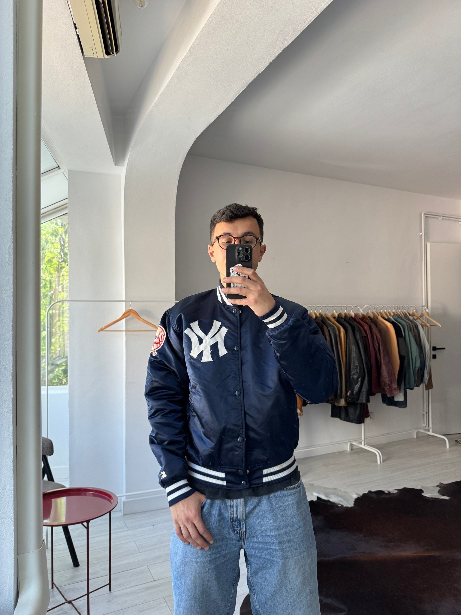 ⚾ Geacă 80’s New York Yankees Starter Satin Jacket – L – Made in USA - anbracaminte