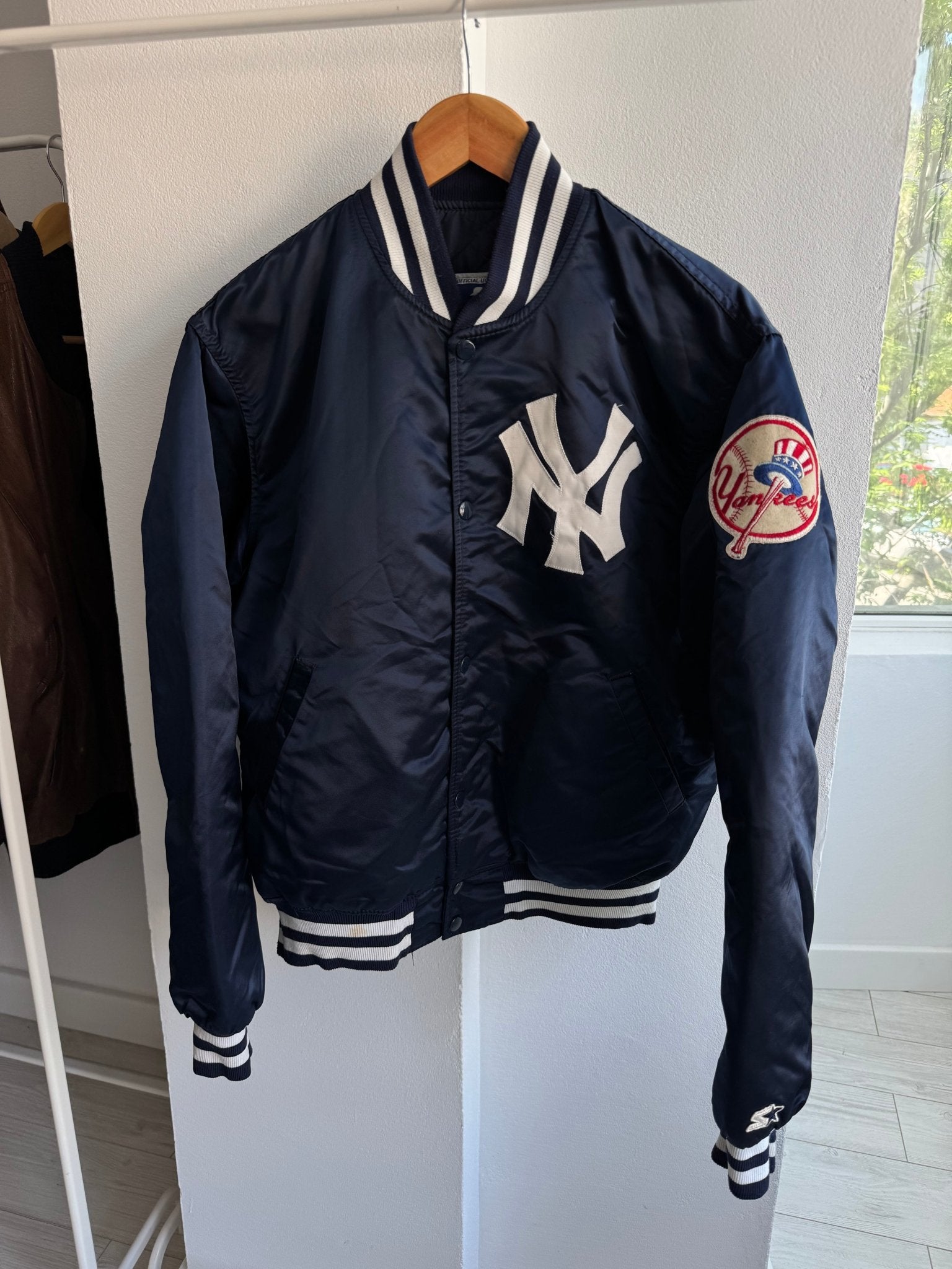 ⚾ Geacă 80’s New York Yankees Starter Satin Jacket – L – Made in USA - anbracaminte
