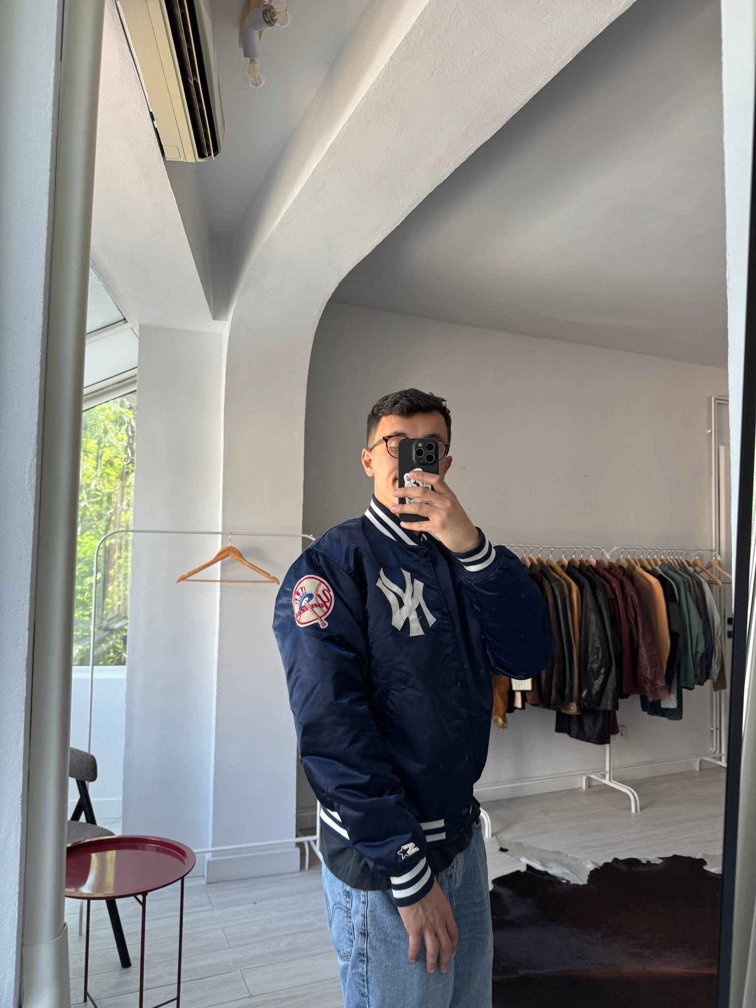 ⚾ Geacă 80’s New York Yankees Starter Satin Jacket – L – Made in USA - anbracaminte