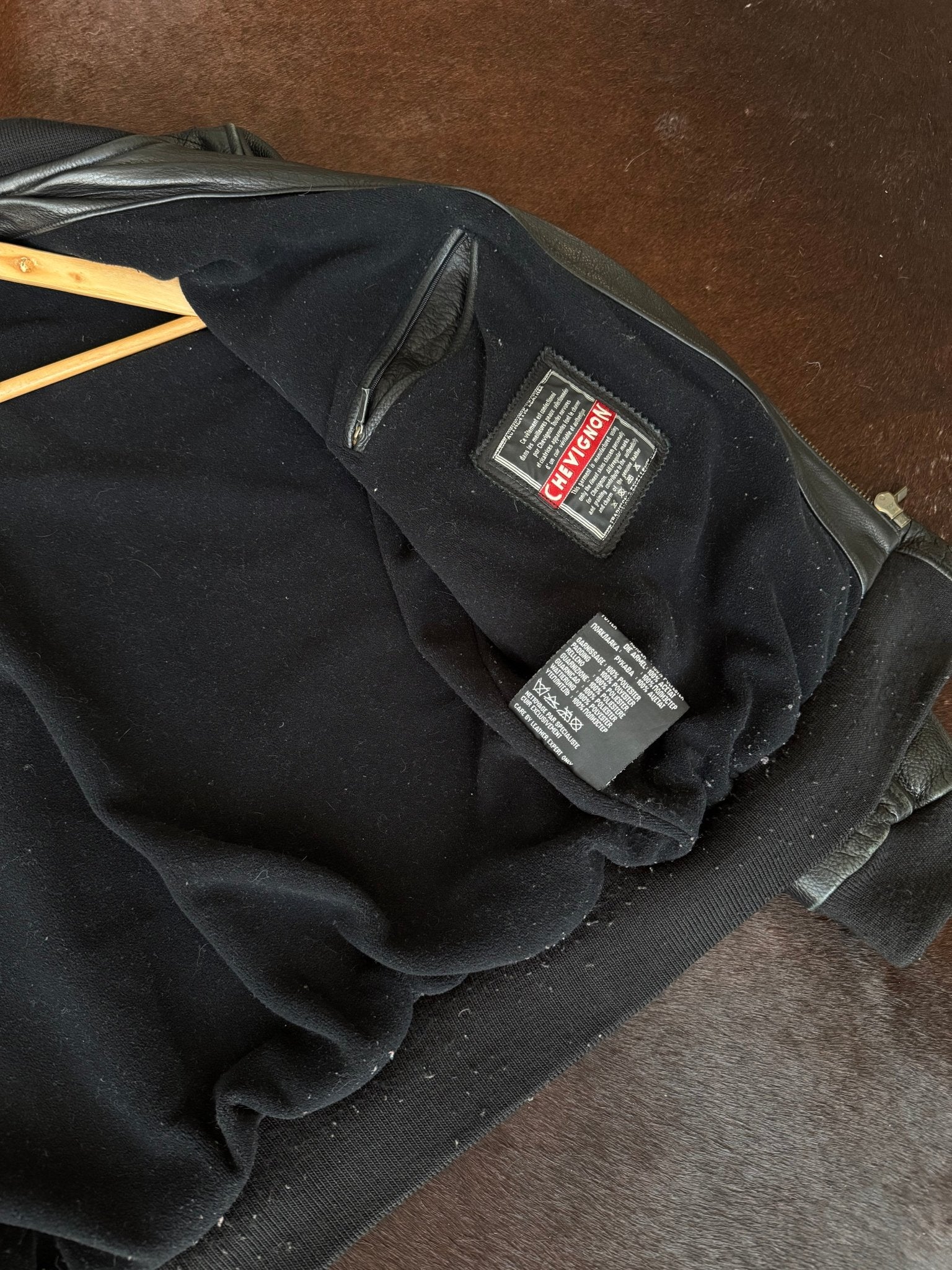 ✈️ Geacă Bomber Vintage Chevignon din Piele de Vacă – M - anbracaminte