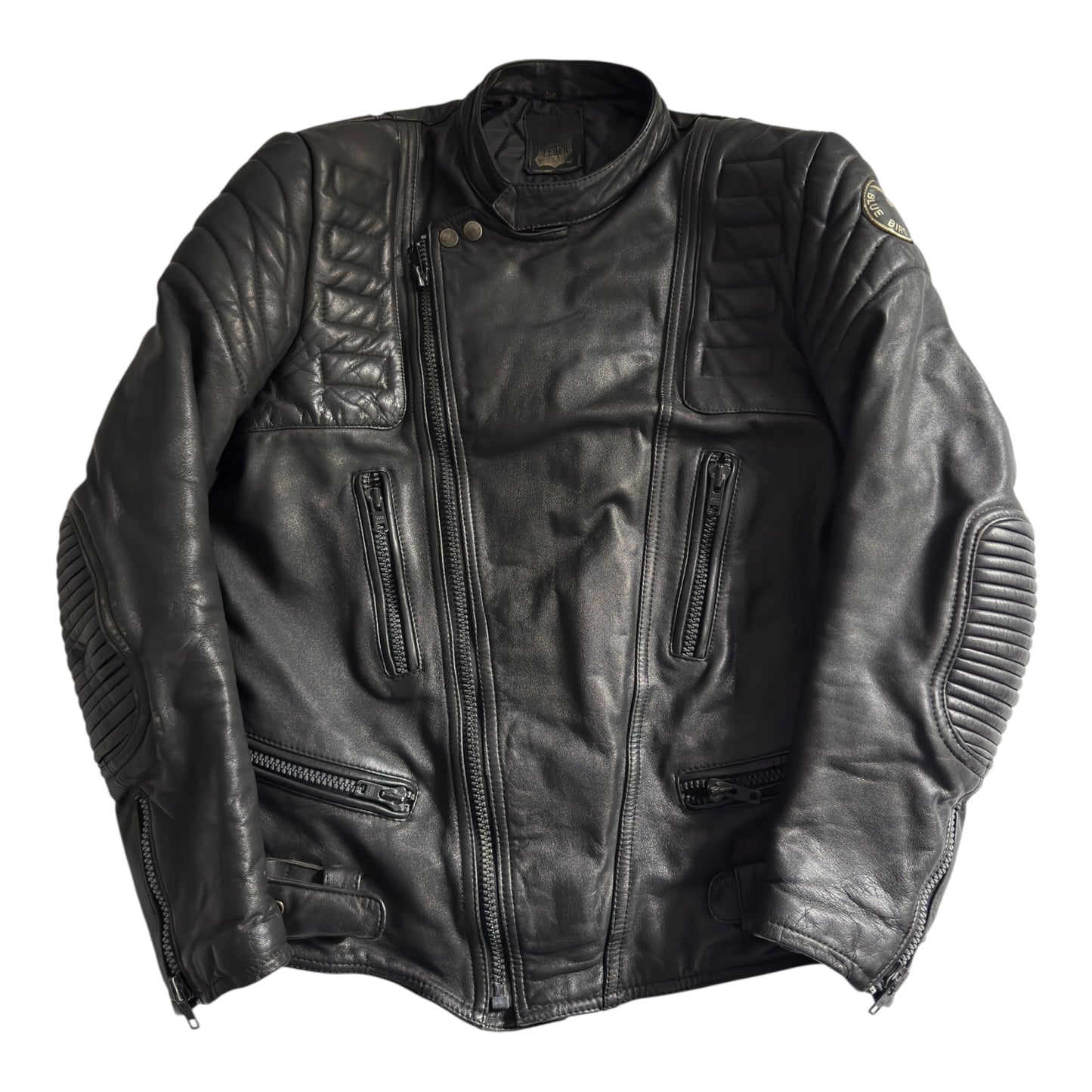🏍️ Geacă Moto Vintage din Piele – Mărimea 54 (potrivită pentru L bărbați) - anbracaminte