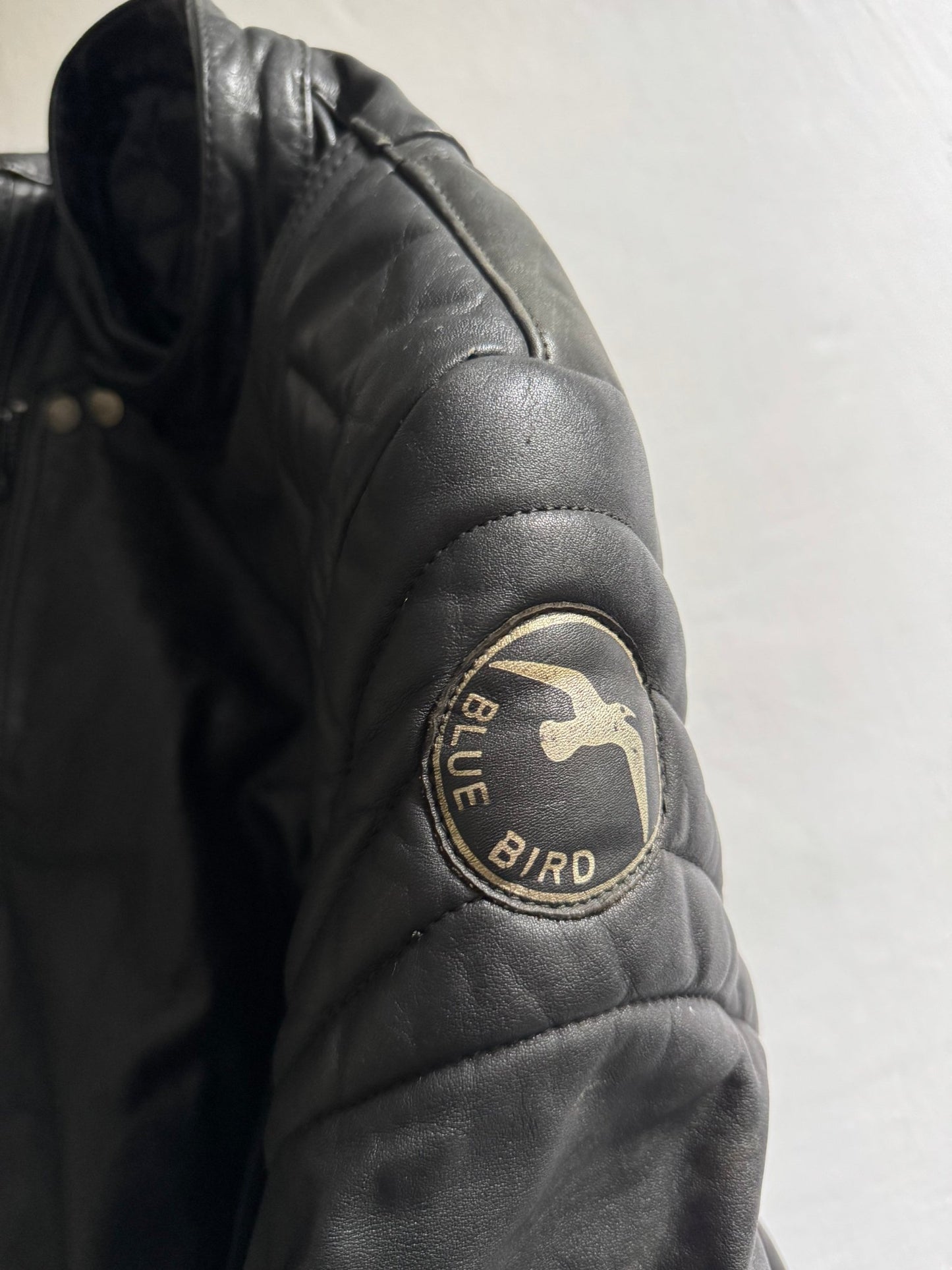 🏍️ Geacă Moto Vintage din Piele – Mărimea 54 (potrivită pentru L bărbați) - anbracaminte