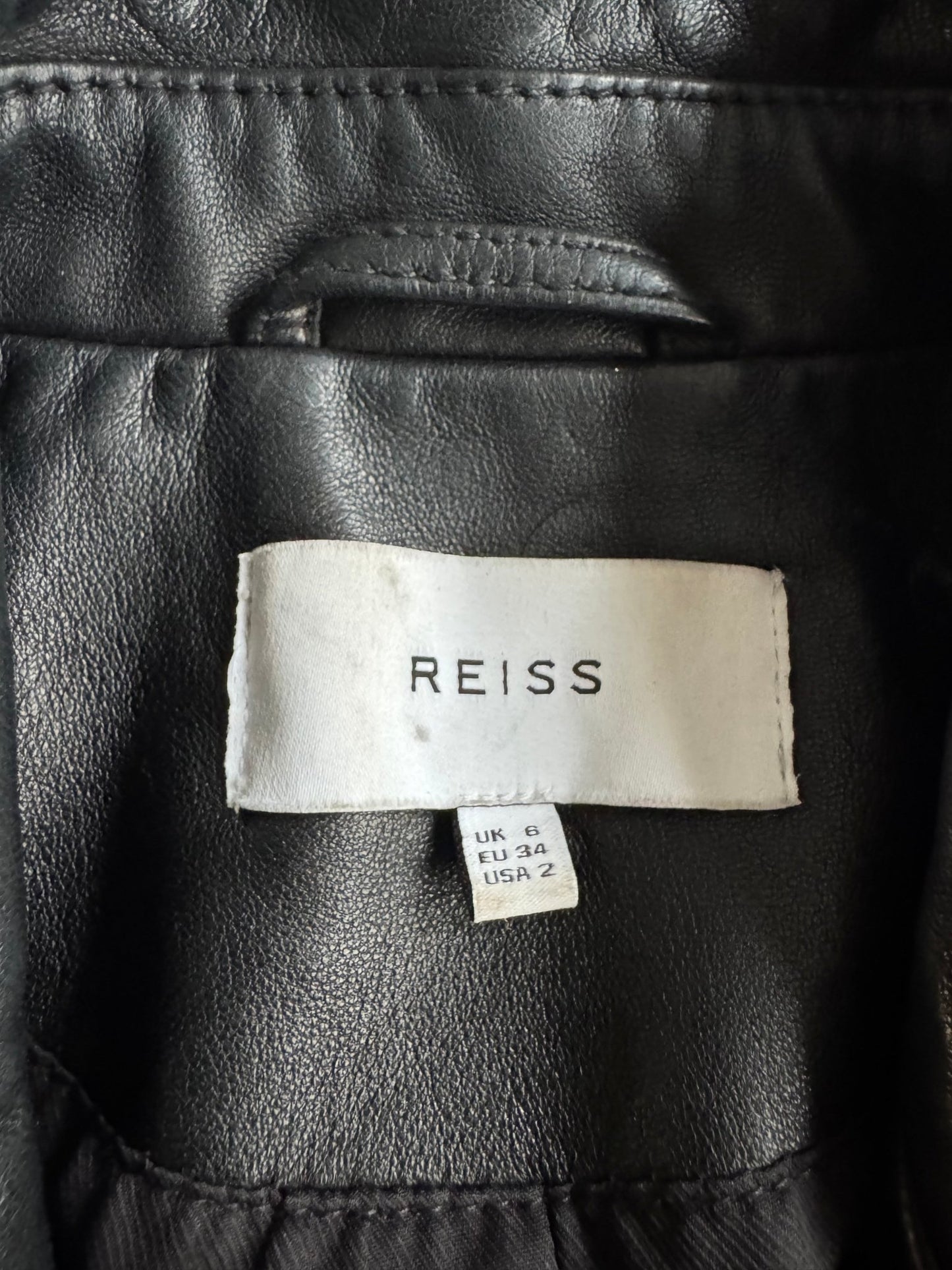 🏍️ Geacă Reiss din piele biker / Neagră (Women’s XS) - anbracaminte