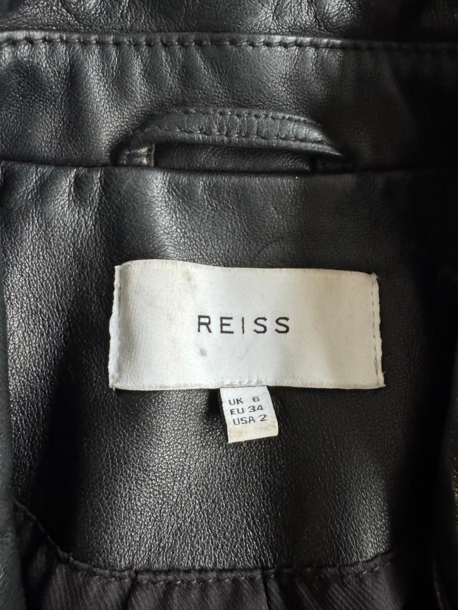 🏍️ Geacă Reiss din piele biker / Neagră (Women’s XS) - anbracaminte