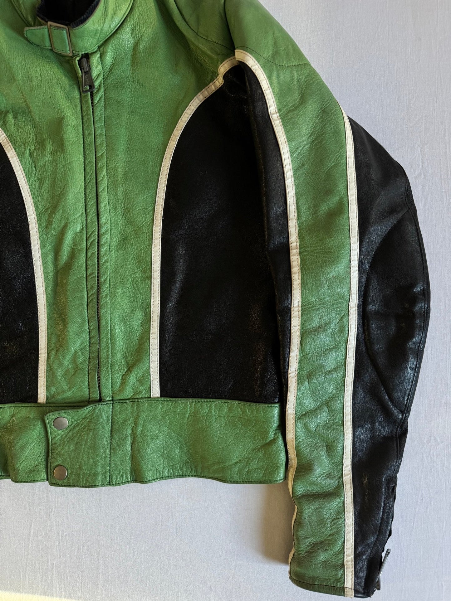 🏍️ Geacă Vintage 70’s Cafe Racer din Piele – Swedish Made – L (52) - anbracaminte