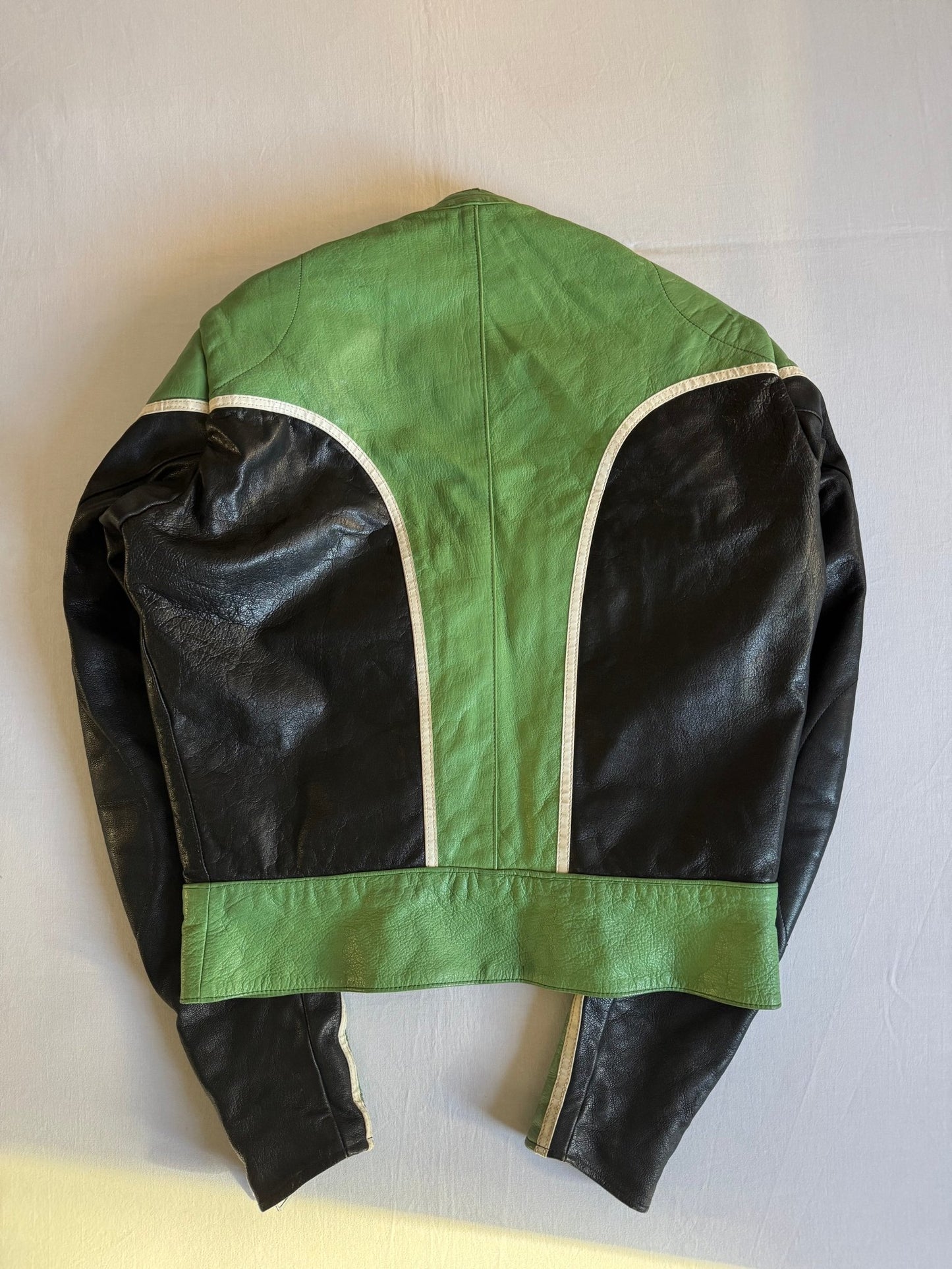 🏍️ Geacă Vintage 70’s Cafe Racer din Piele – Swedish Made – L (52) - anbracaminte