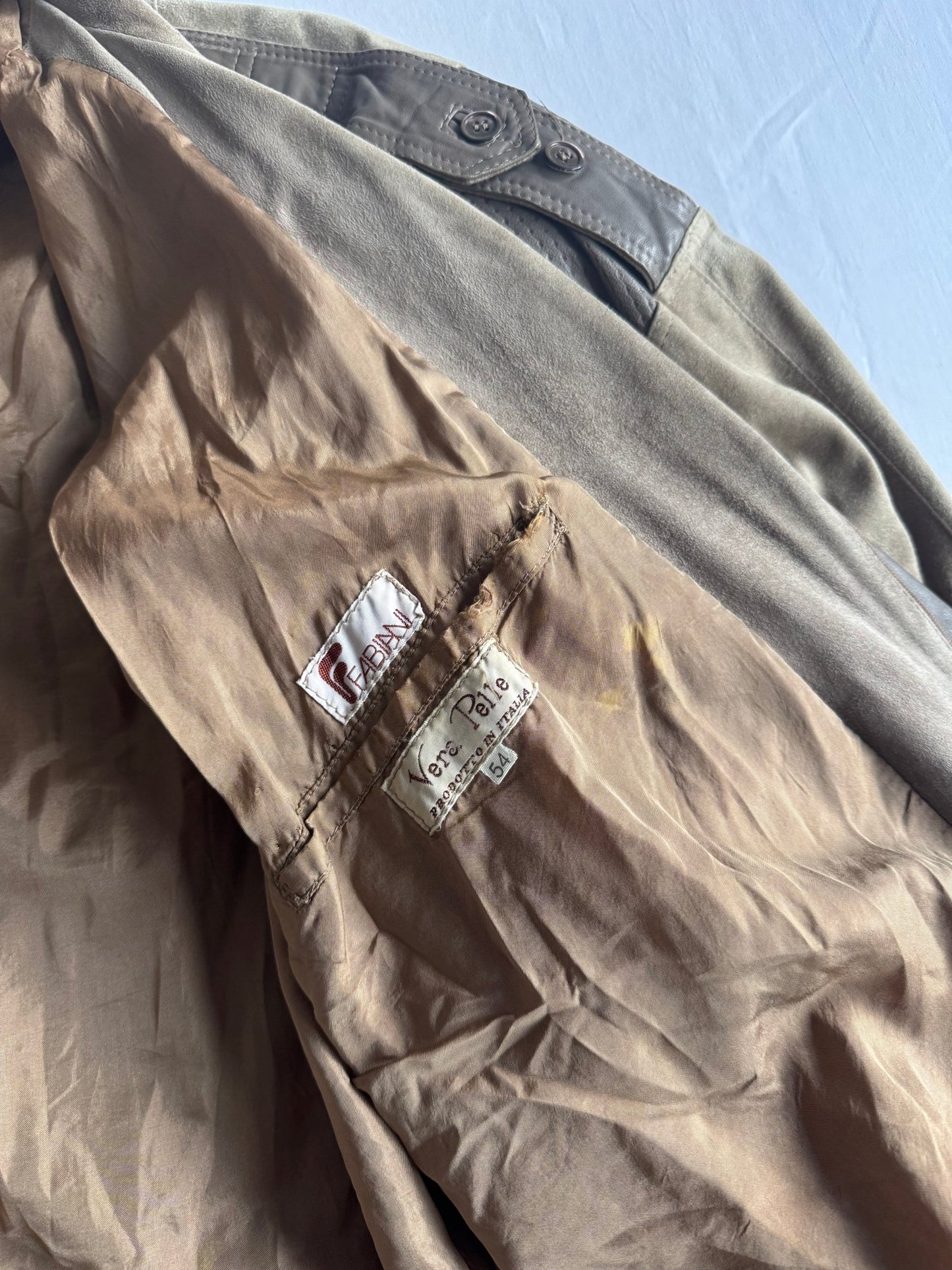 💣 Geacă Vintage 80’s din Piele & Suede – XL – Made in Italy - anbracaminte