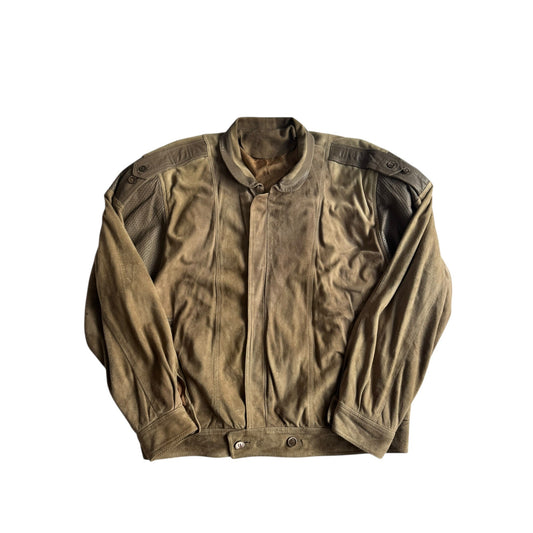 💣 Geacă Vintage 80’s din Piele & Suede – XL – Made in Italy - anbracaminte