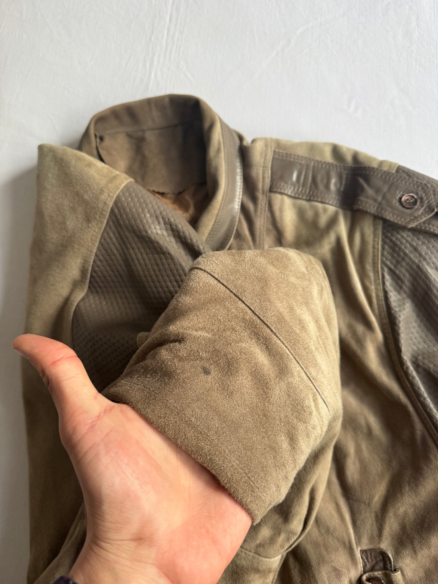 💣 Geacă Vintage 80’s din Piele & Suede – XL – Made in Italy - anbracaminte
