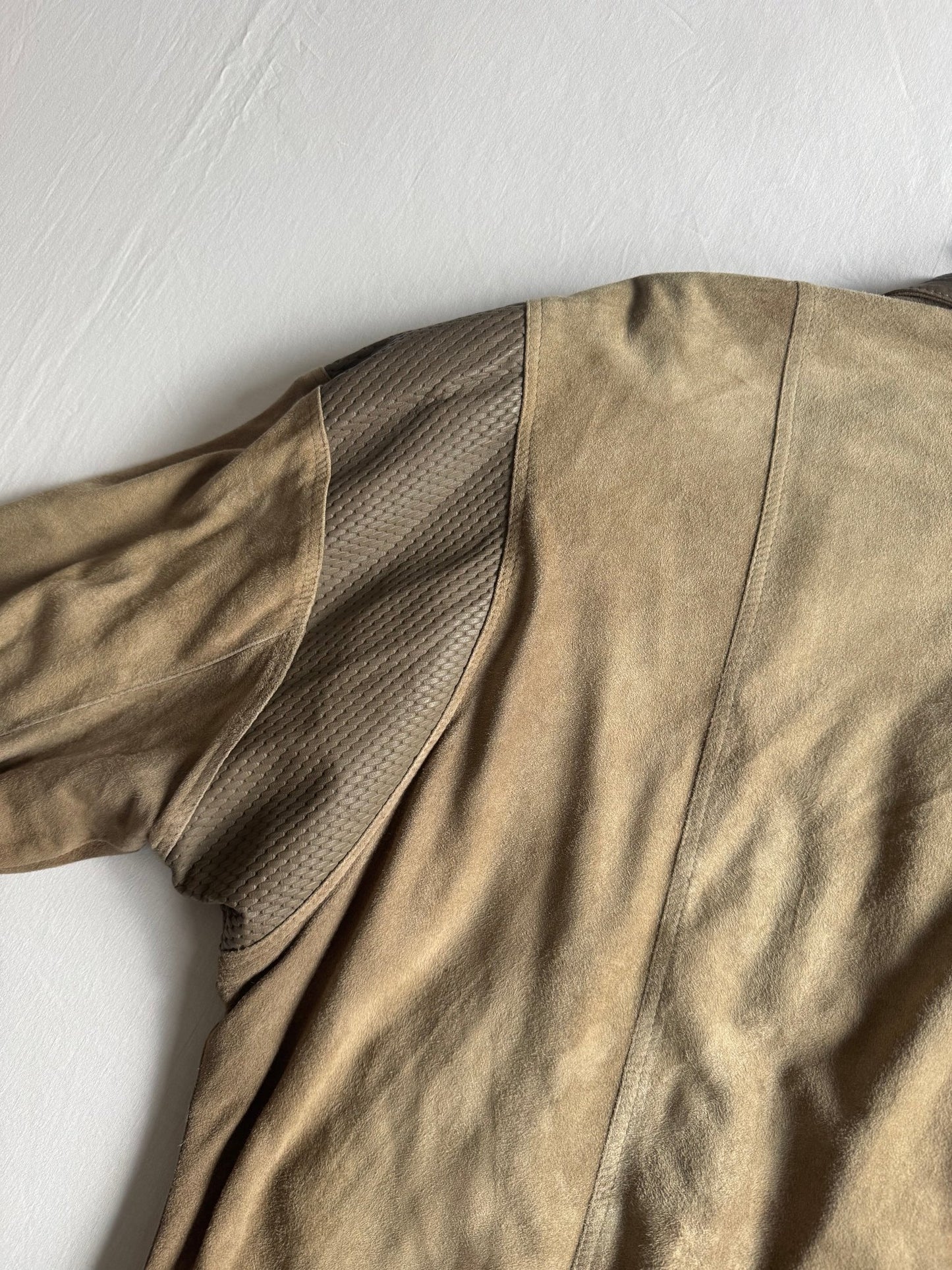 💣 Geacă Vintage 80’s din Piele & Suede – XL – Made in Italy - anbracaminte