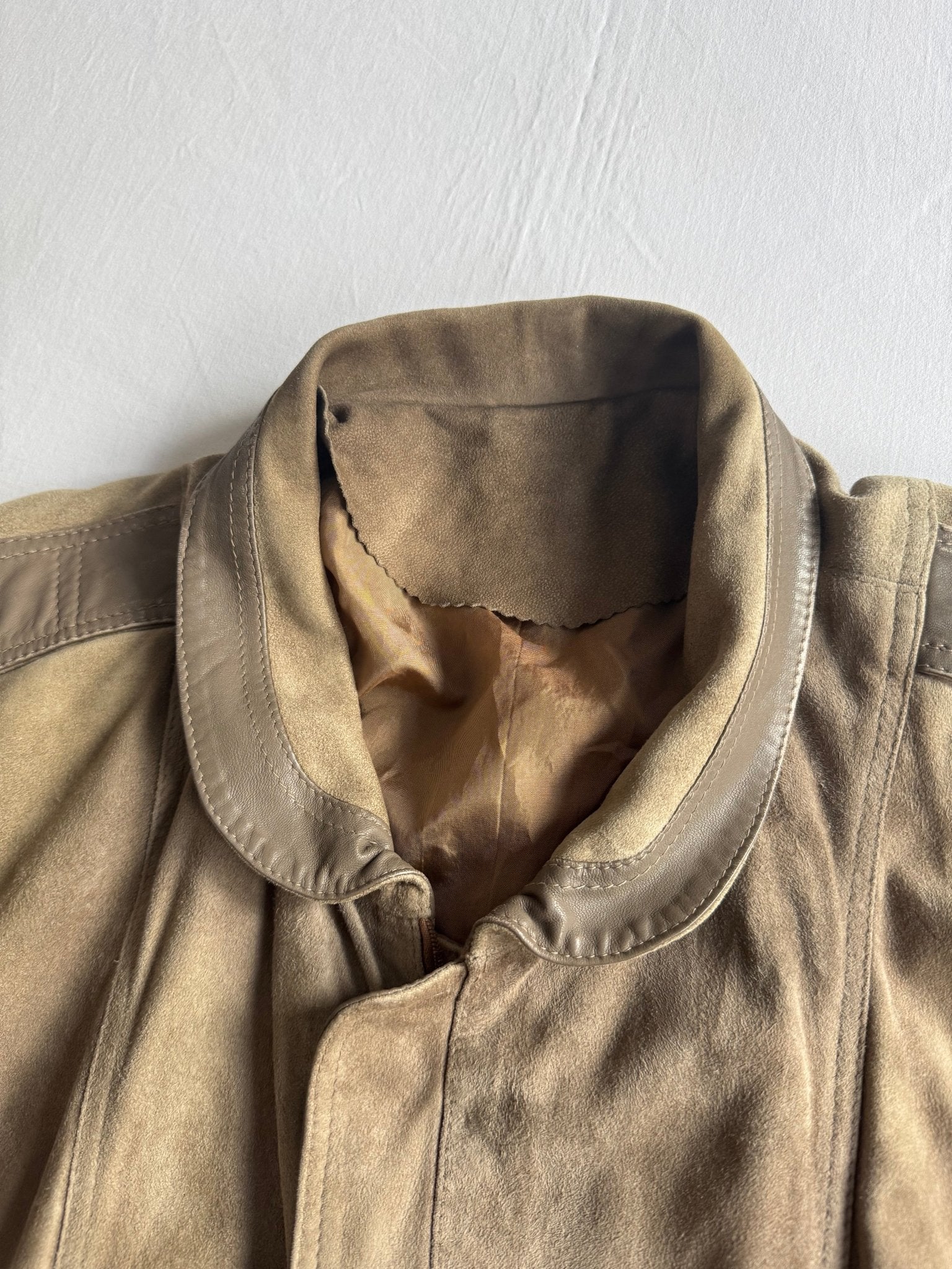 💣 Geacă Vintage 80’s din Piele & Suede – XL – Made in Italy - anbracaminte