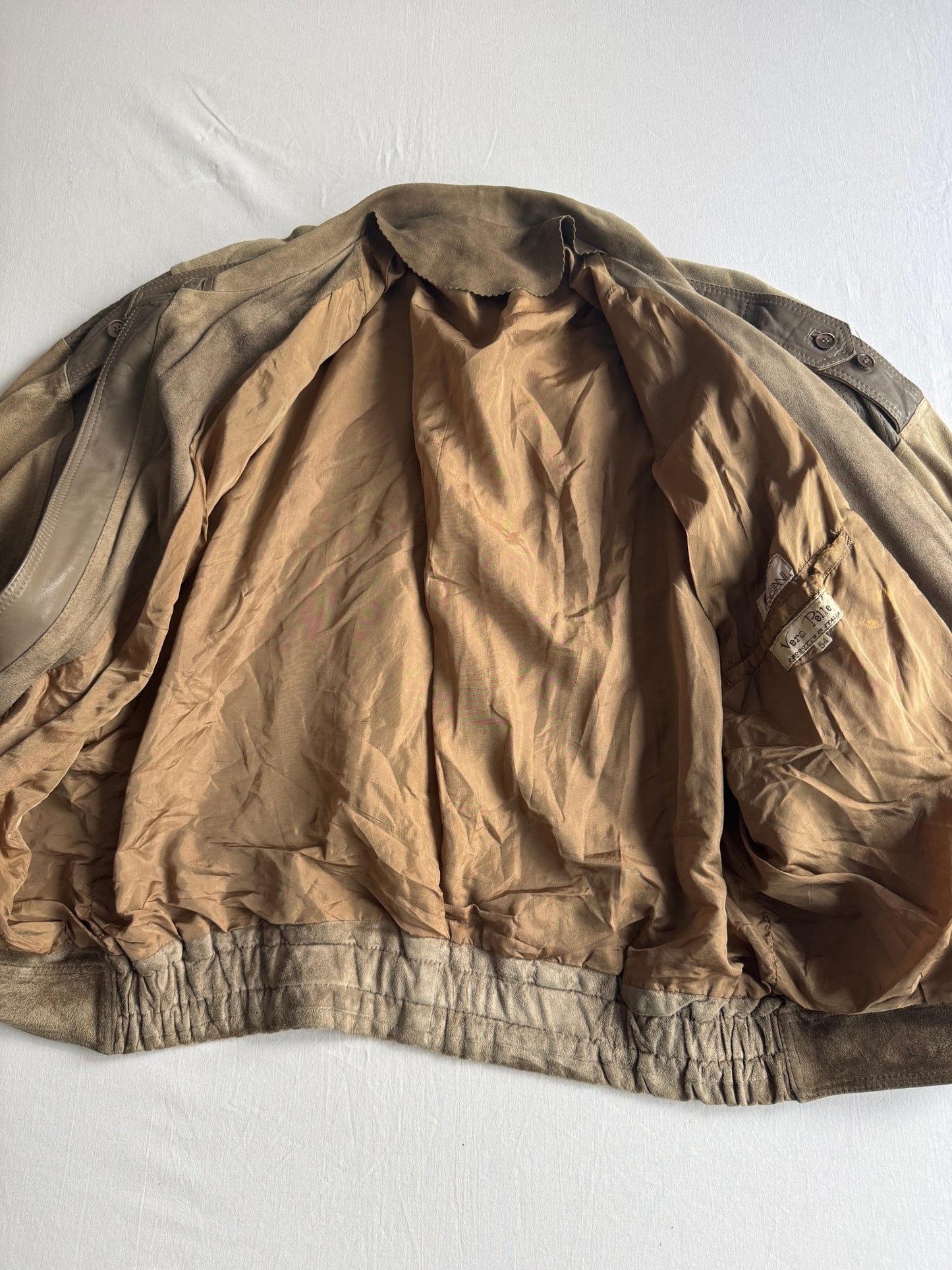 💣 Geacă Vintage 80’s din Piele & Suede – XL – Made in Italy - anbracaminte