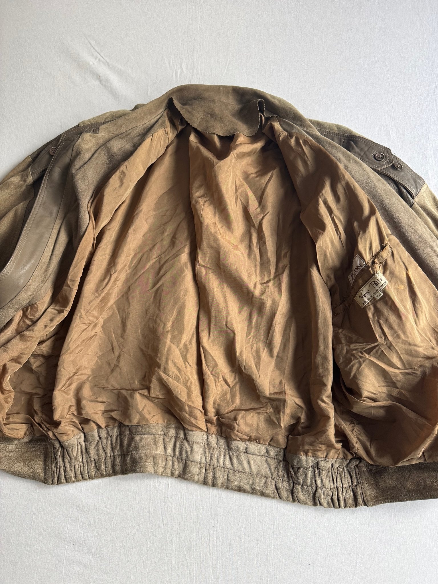 💣 Geacă Vintage 80’s din Piele & Suede – XL – Made in Italy - anbracaminte