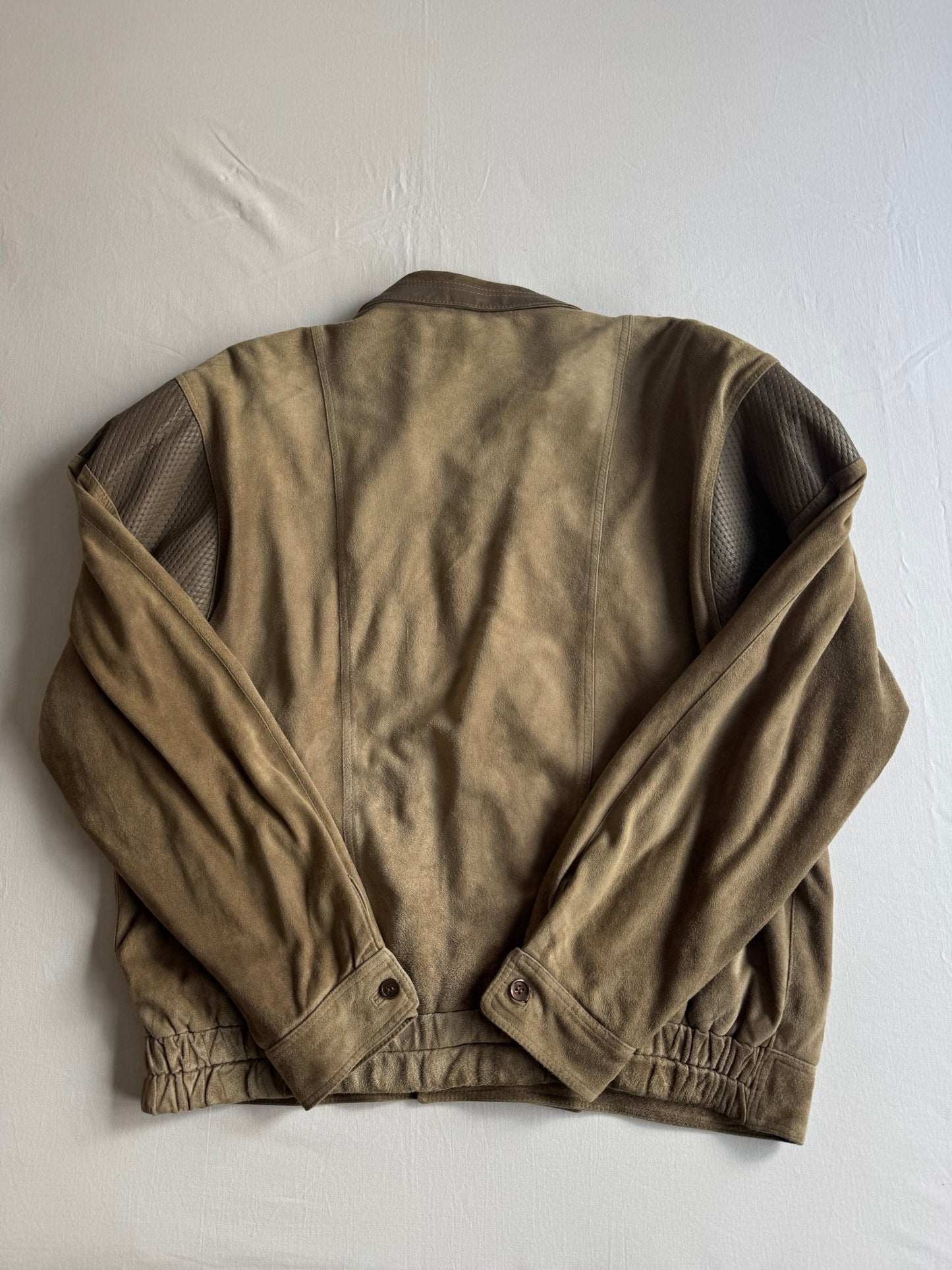 💣 Geacă Vintage 80’s din Piele & Suede – XL – Made in Italy - anbracaminte