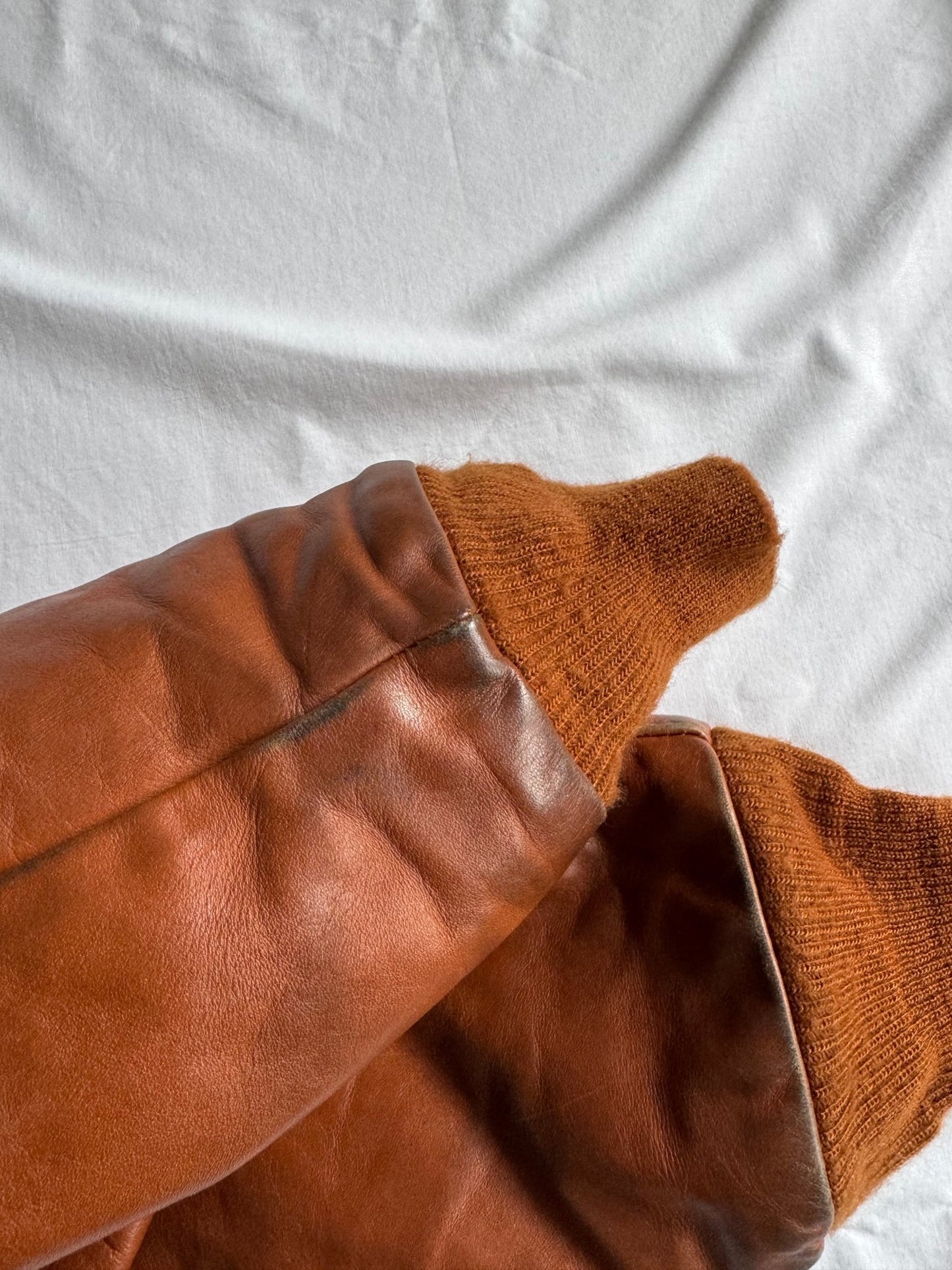 💣 Geacă Vintage 80’s Schott NYC A - 2 din Piele Cognac – L Oversized / XL - anbracaminte