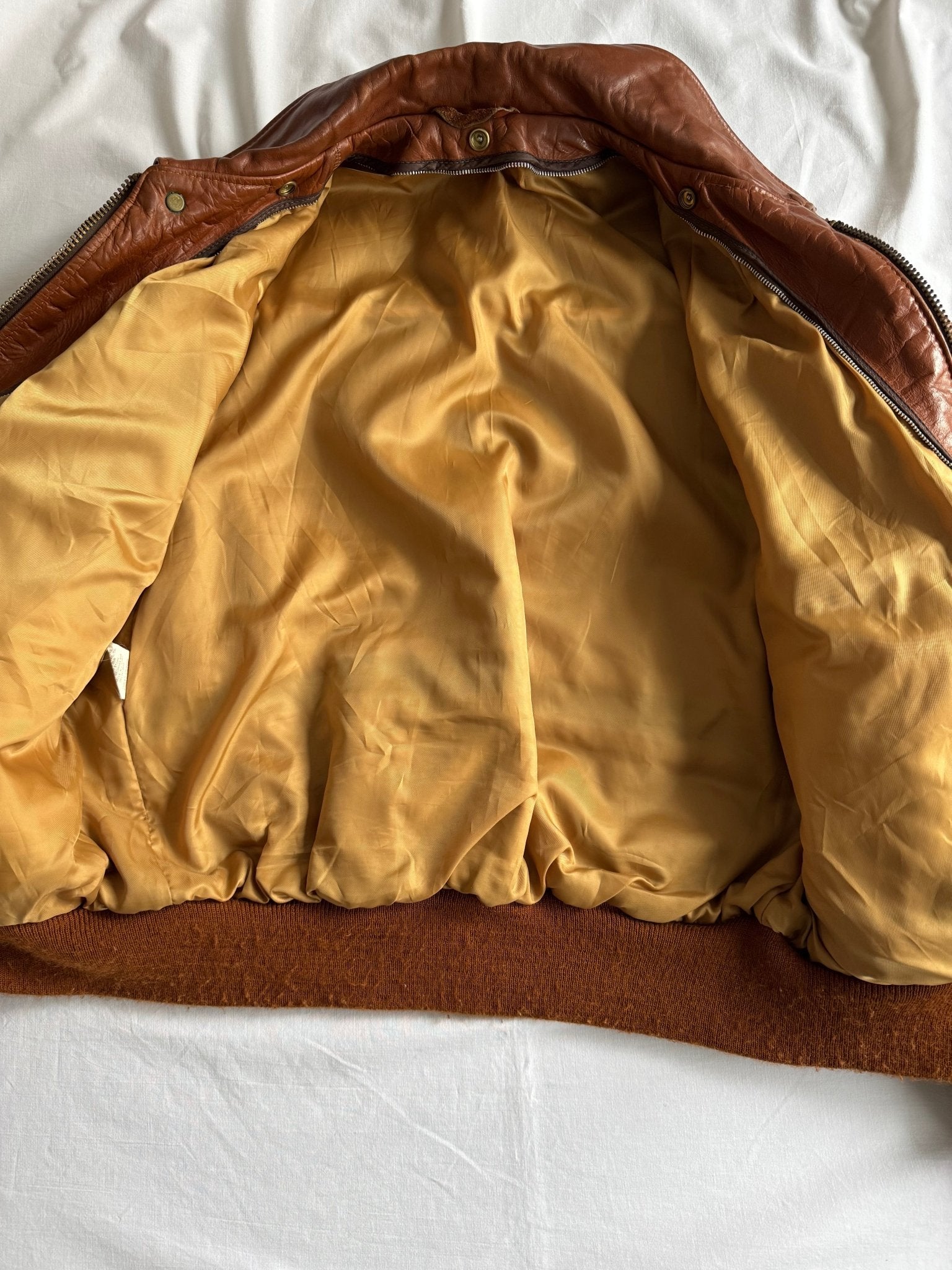 💣 Geacă Vintage 80’s Schott NYC A - 2 din Piele Cognac – L Oversized / XL - anbracaminte
