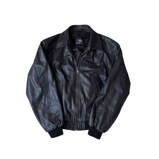 ✈️ Geacă Vintage Bărbați Aviator din Piele – M (Cropped & Boxy Fit) - anbracaminte