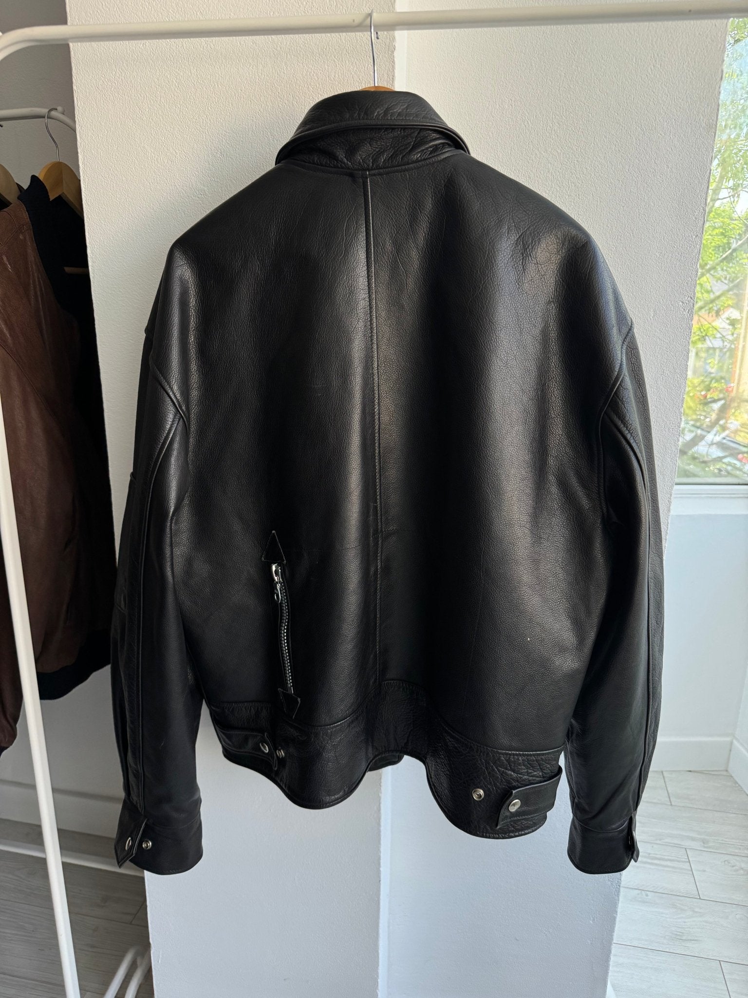 🖤 Geacă Vintage Bărbați din Piele Neagră – XXL - anbracaminte