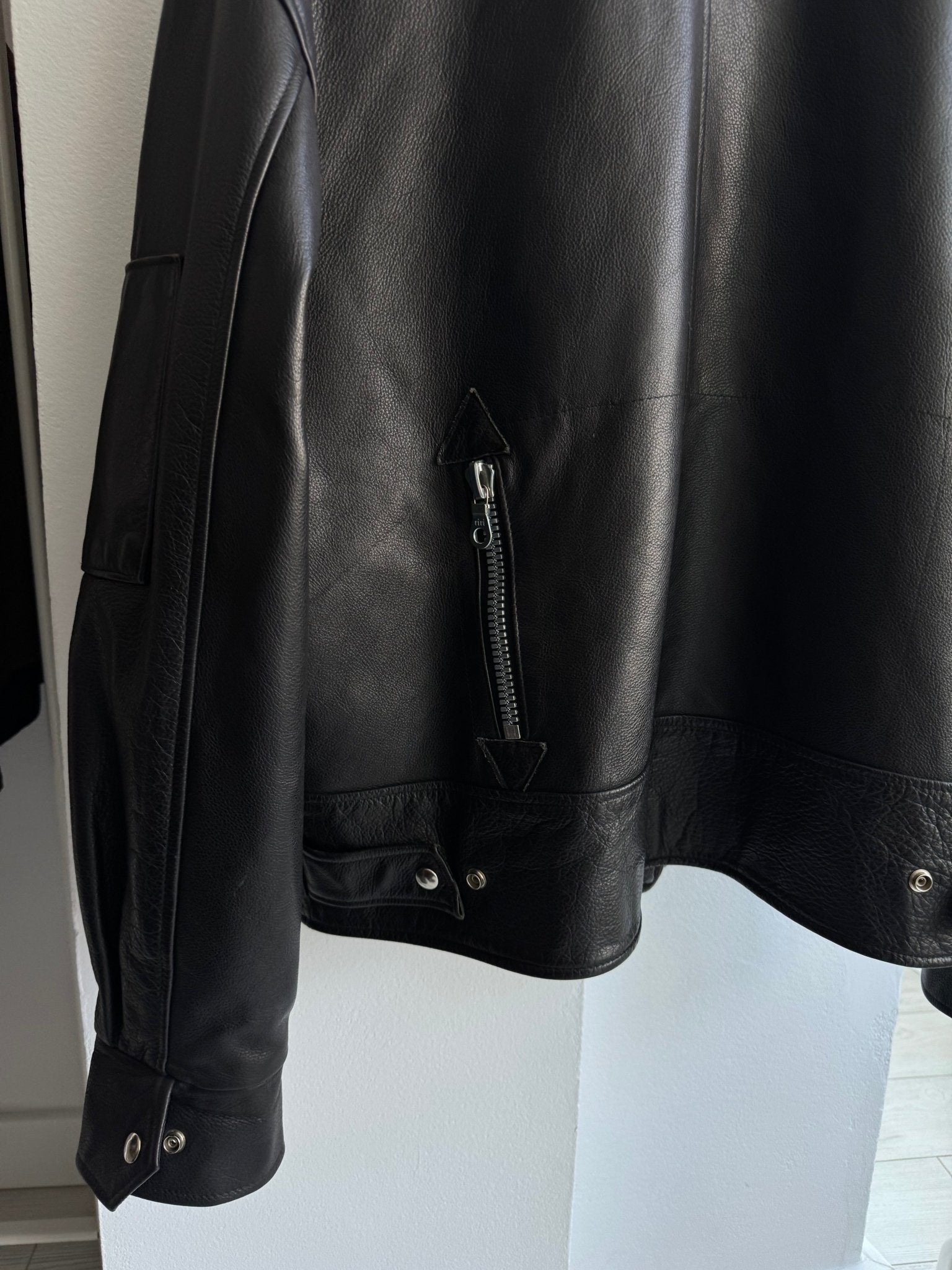 🖤 Geacă Vintage Bărbați din Piele Neagră – XXL - anbracaminte