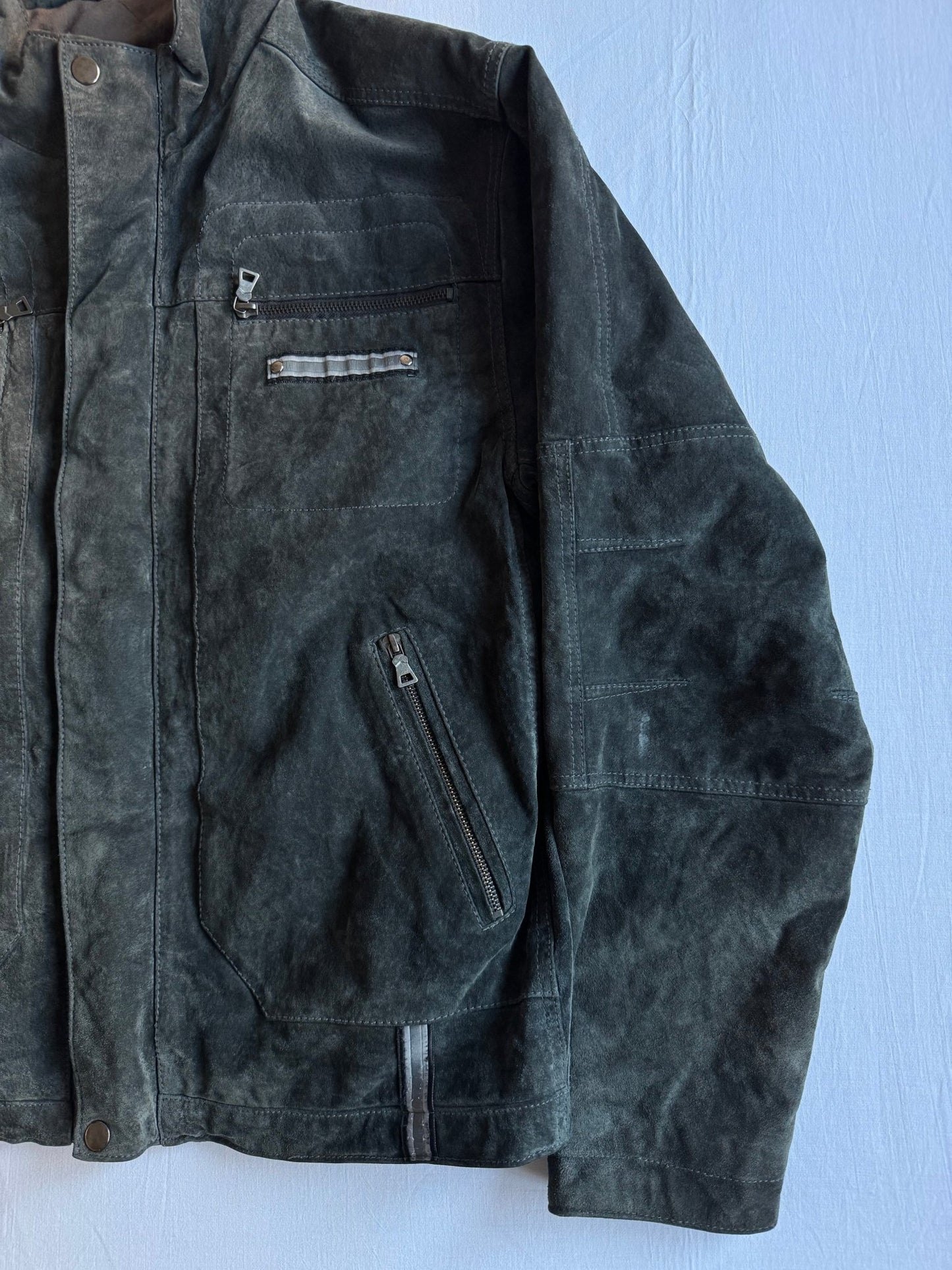🗝️ Geacă Vintage Bărbați din Piele Suede – L (50) - anbracaminte