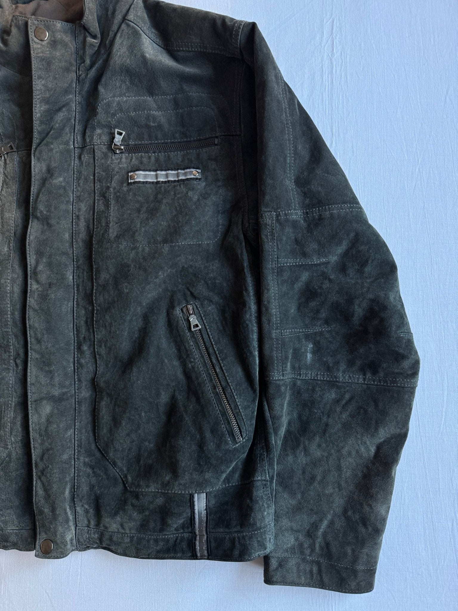 🗝️ Geacă Vintage Bărbați din Piele Suede – L (50) - anbracaminte