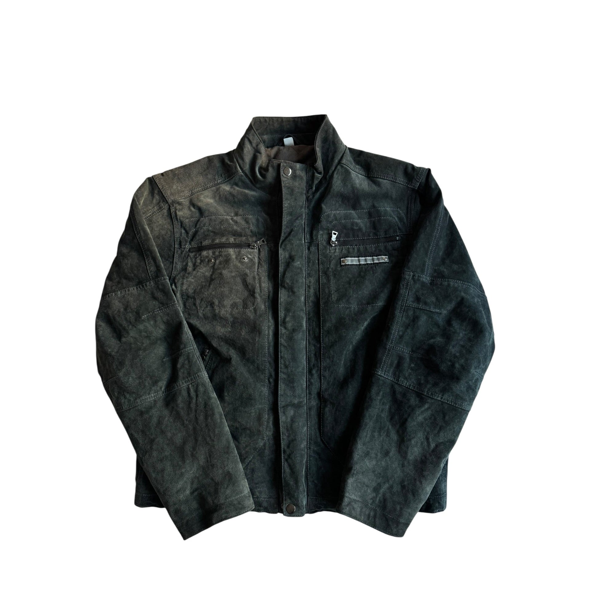 🗝️ Geacă Vintage Bărbați din Piele Suede – L (50) - anbracaminte