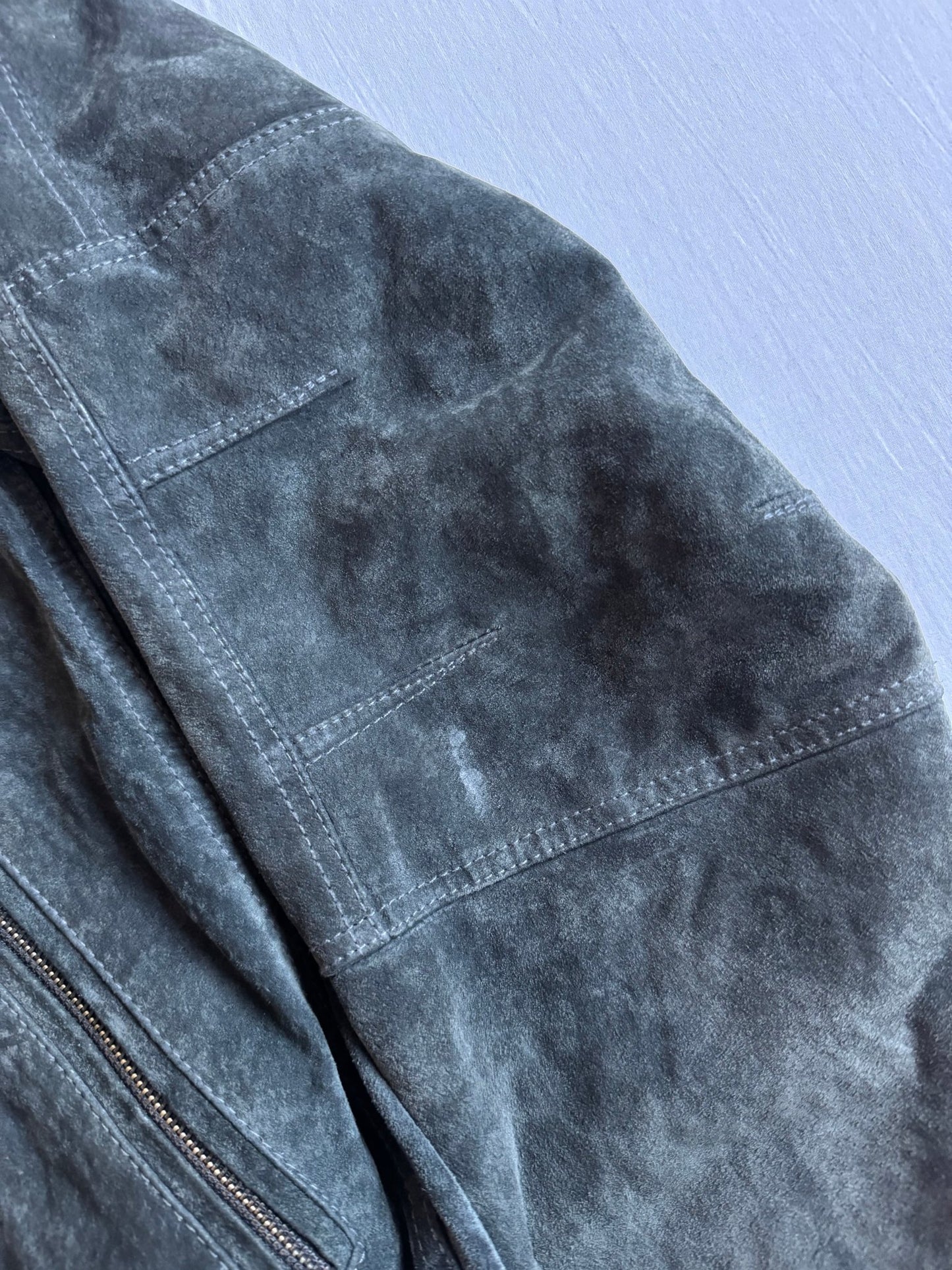 🗝️ Geacă Vintage Bărbați din Piele Suede – L (50) - anbracaminte