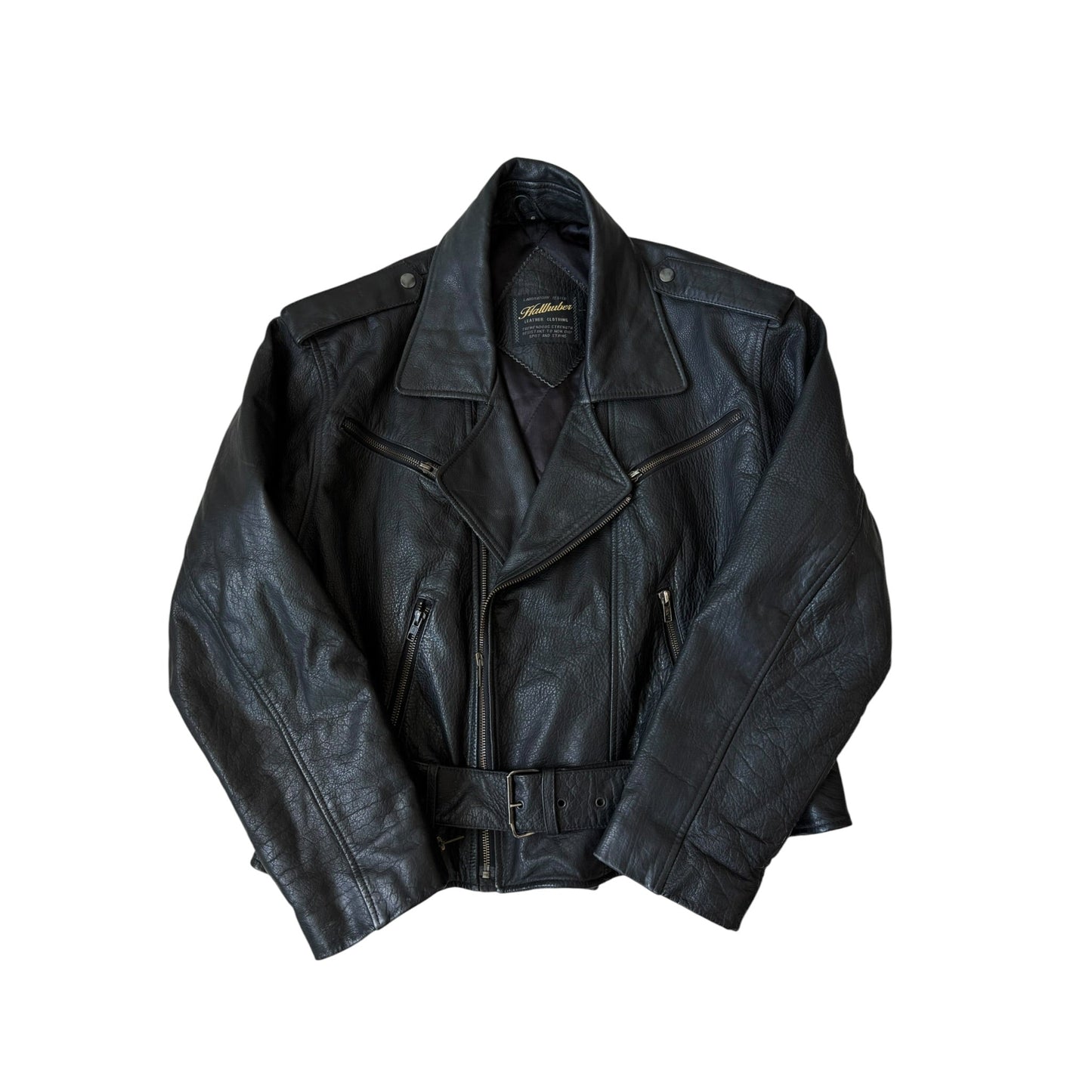 🏍️ Geacă Vintage Damă Biker din Piele Neagră – S (Oversized Fit) - anbracaminte