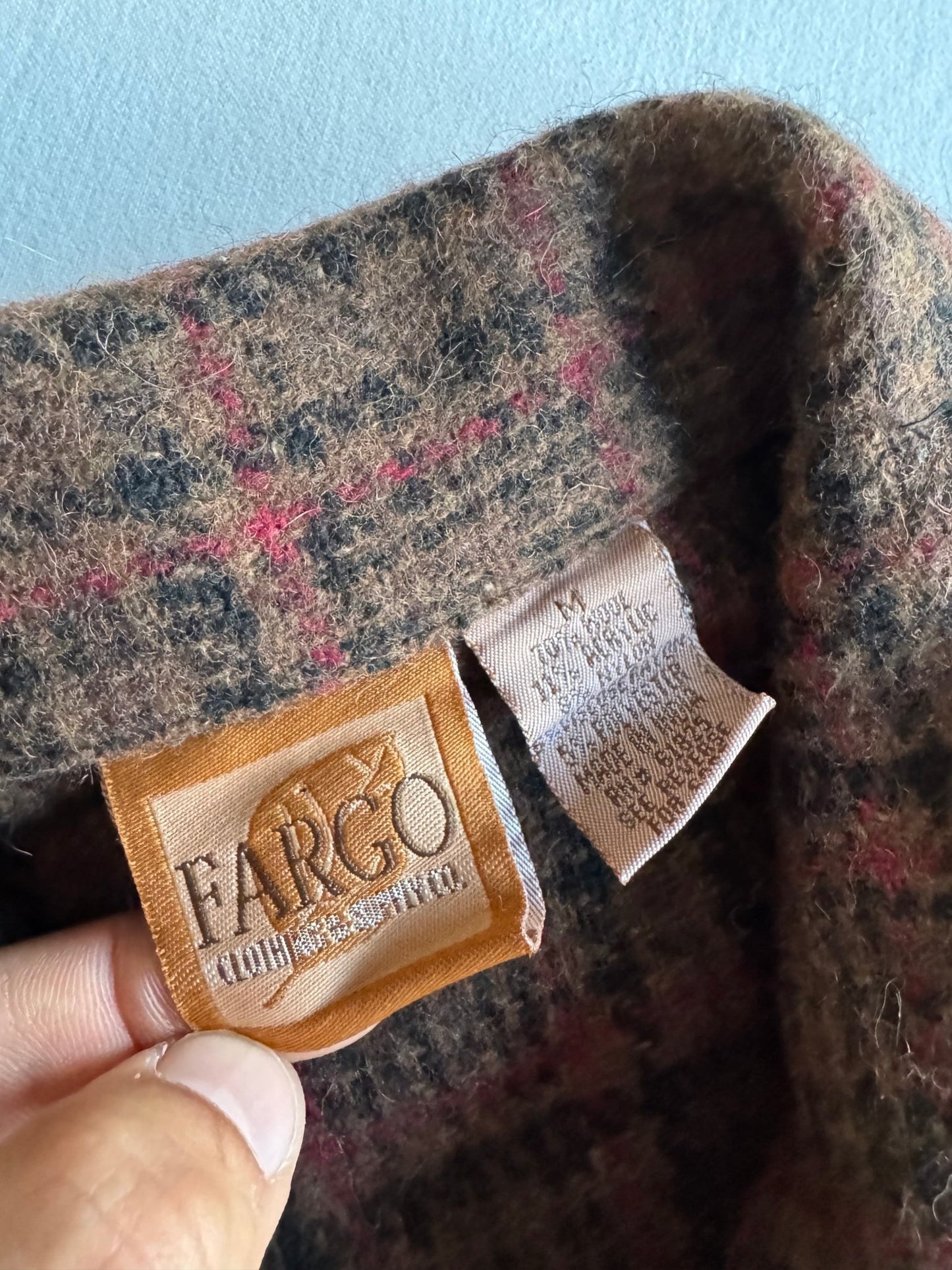 🪵 Geacă Vintage Damă din Lână cu Model Plaid – M - anbracaminte