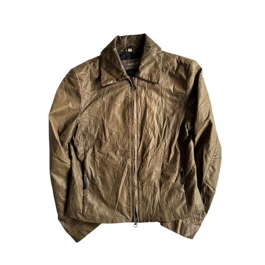 🫒 Geacă Vintage Damă din Piele de Vacă – EU 36 (S) - anbracaminte