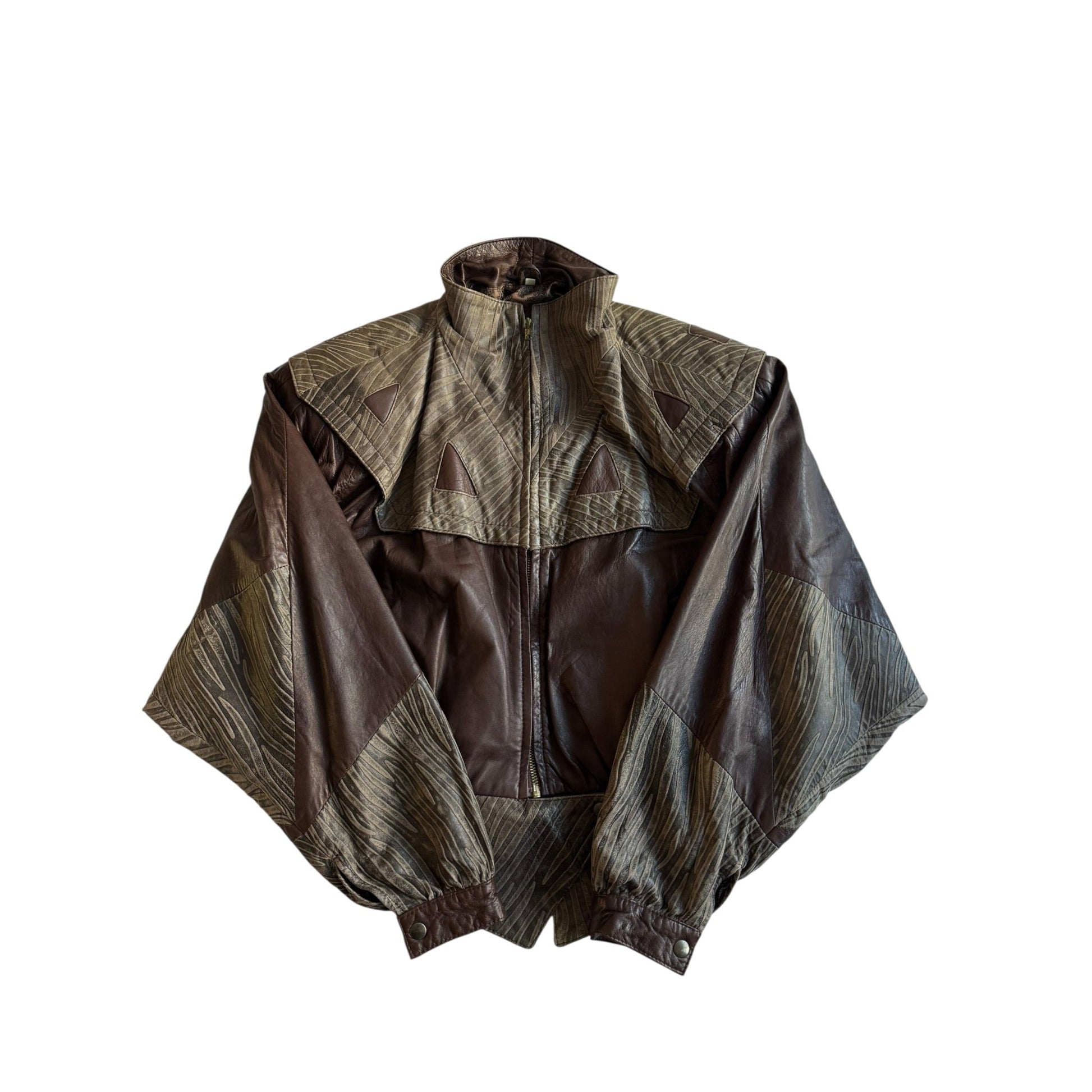 🤎 Geacă Vintage Damă din Piele Maro Texturată – Made in Italy – S - anbracaminte
