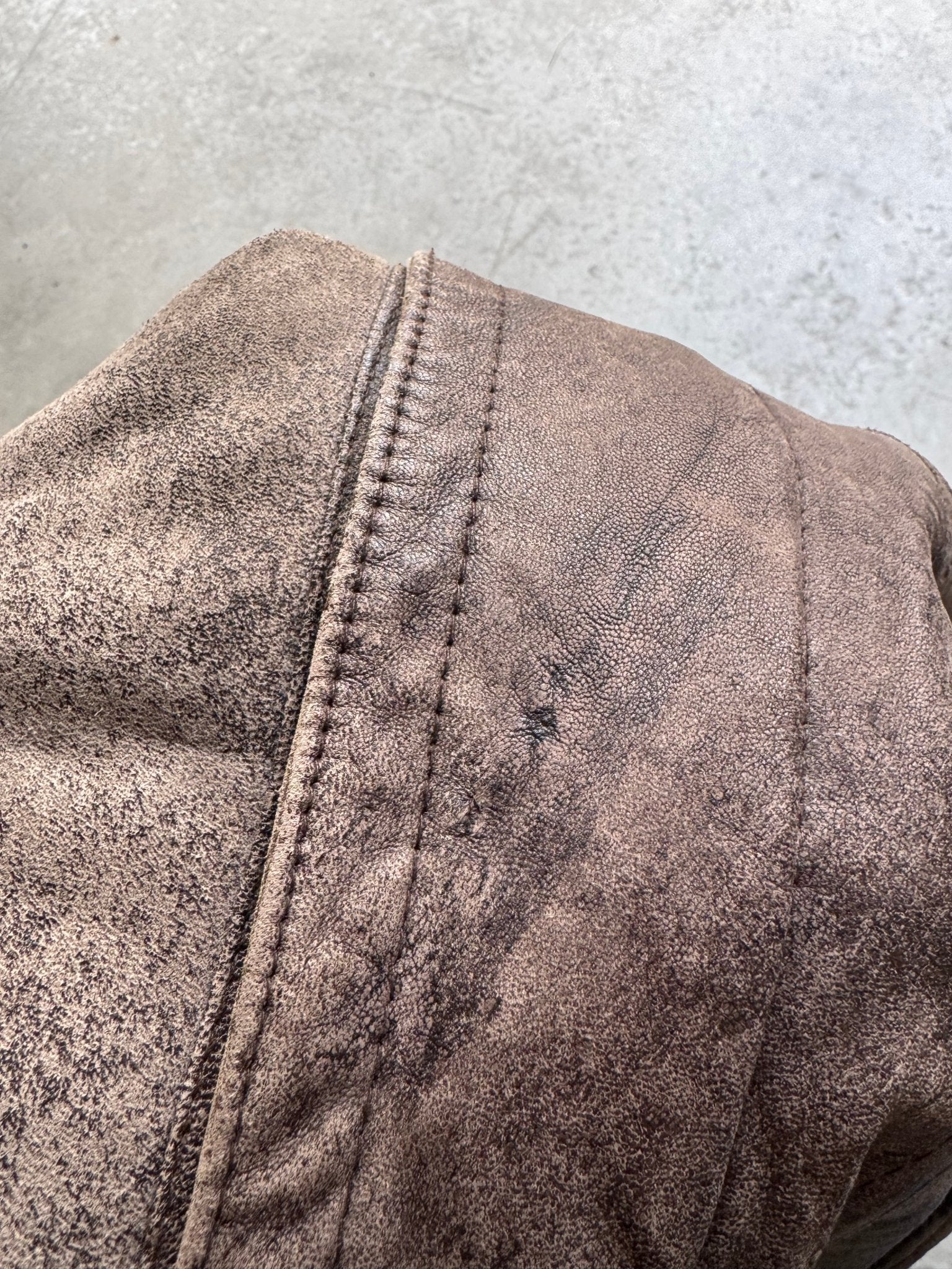 ☕️ Geacă Vintage din Piele de Miel Faded – M (48) - anbracaminte